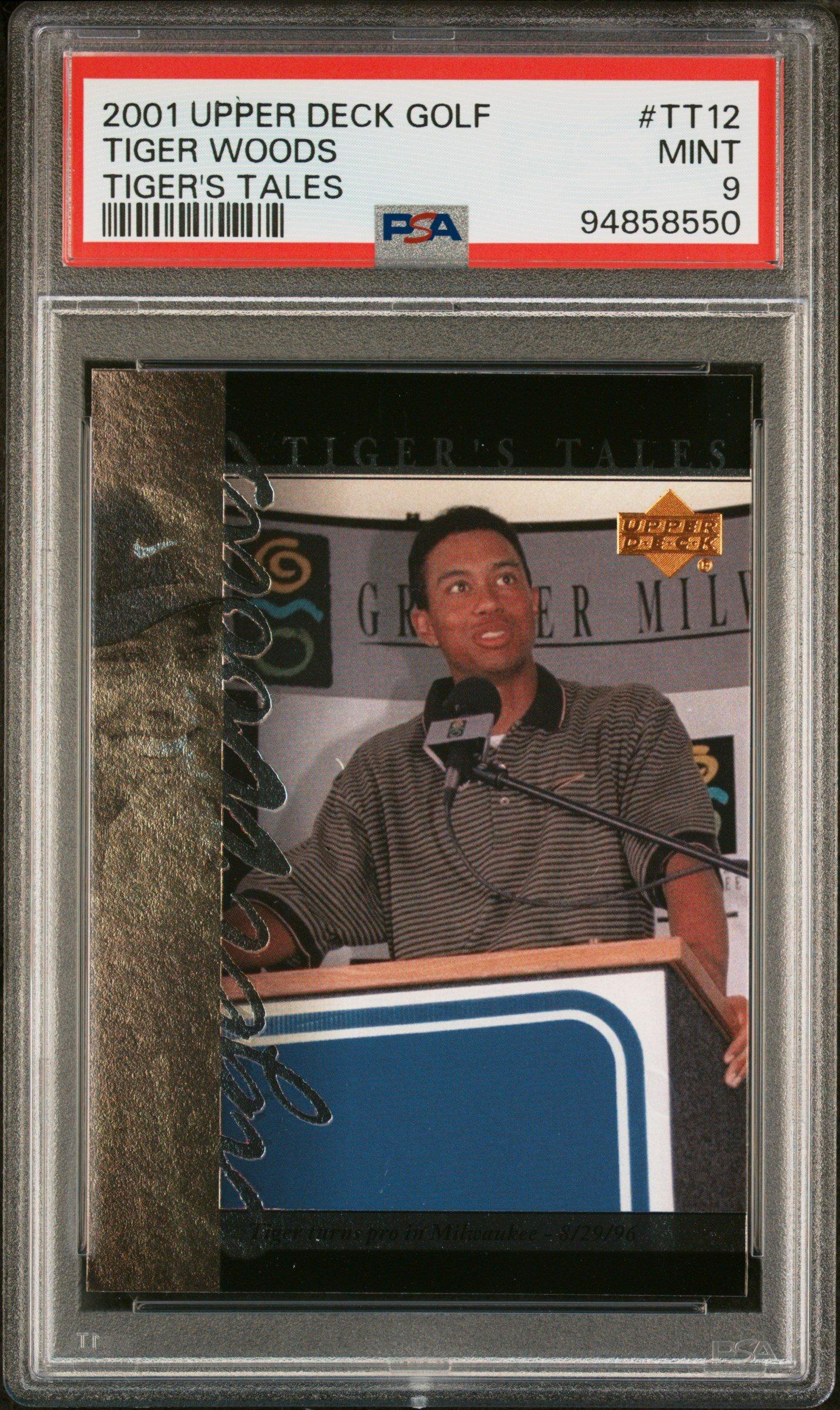 2001 Upper Deck Tiger's Tales Tt12 Tiger Woods PSA 9