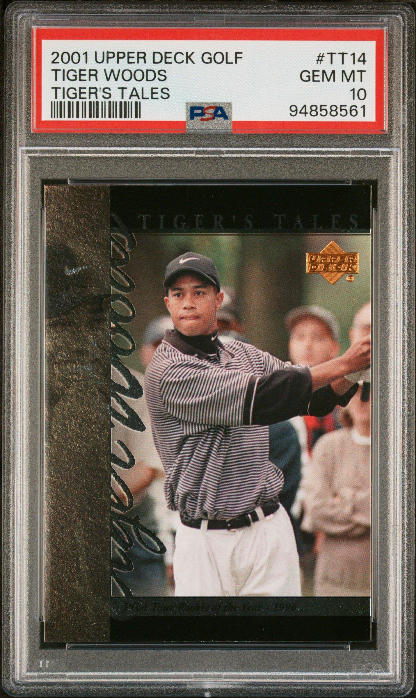 2001 Upper Deck Tiger's Tales Tt14 Tiger Woods PSA 10