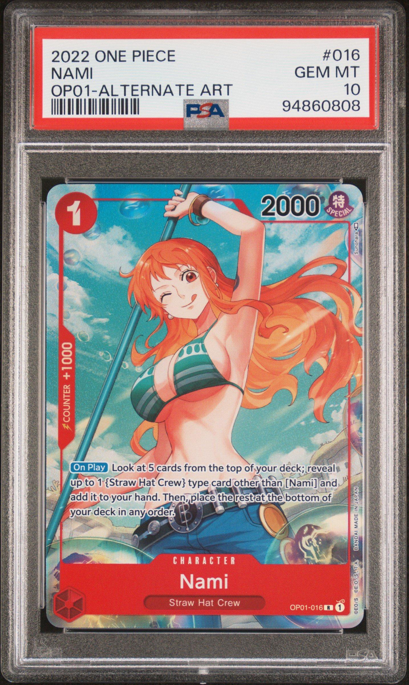 ナミ　psa10 ロマンスドーン 2022 One Piece Op01-romance Dawn 016 Nami Alternate Art PSA