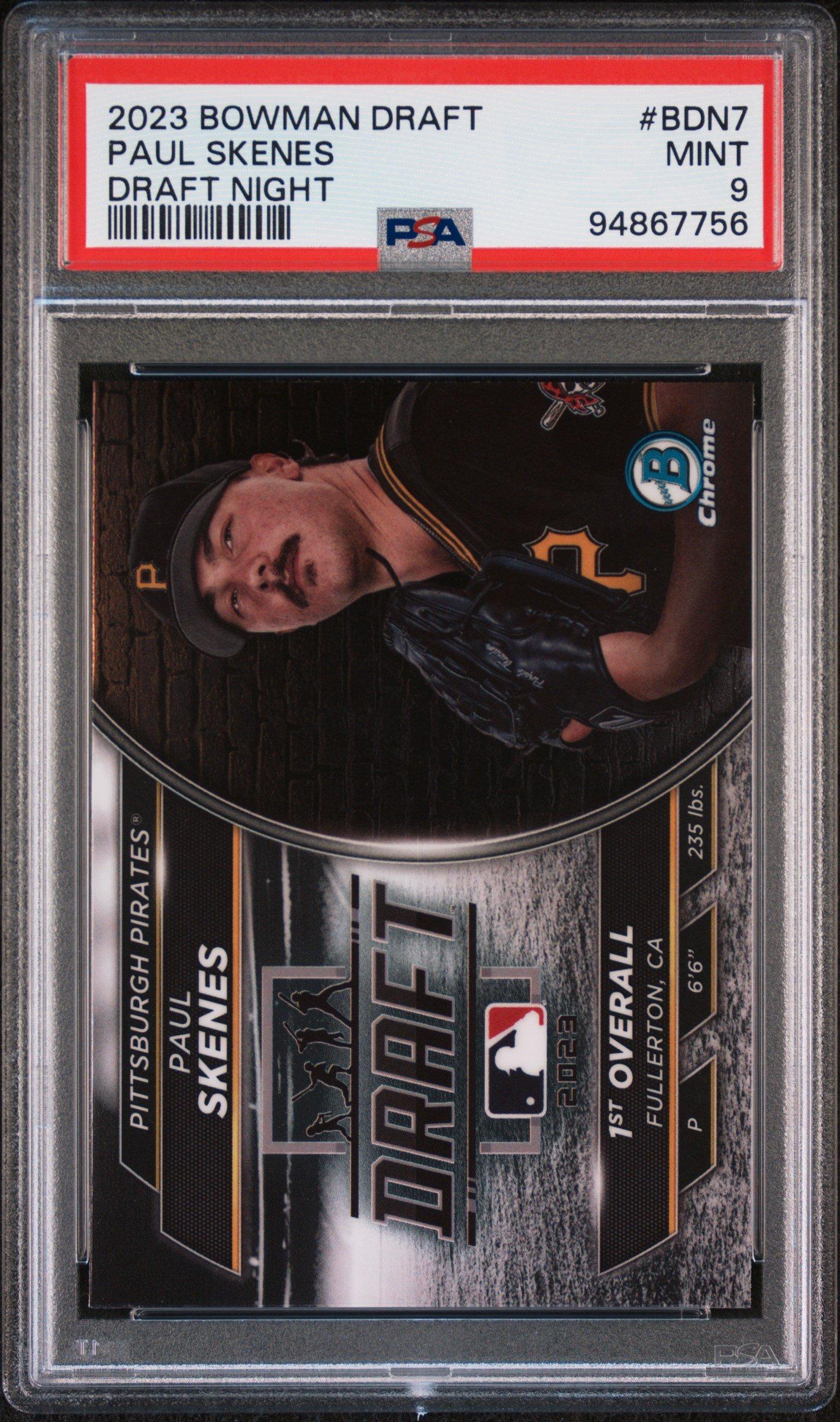 2023 Bowman Draft Bowman Draft Night Bdn7 Paul Skenes PSA 9 Graded