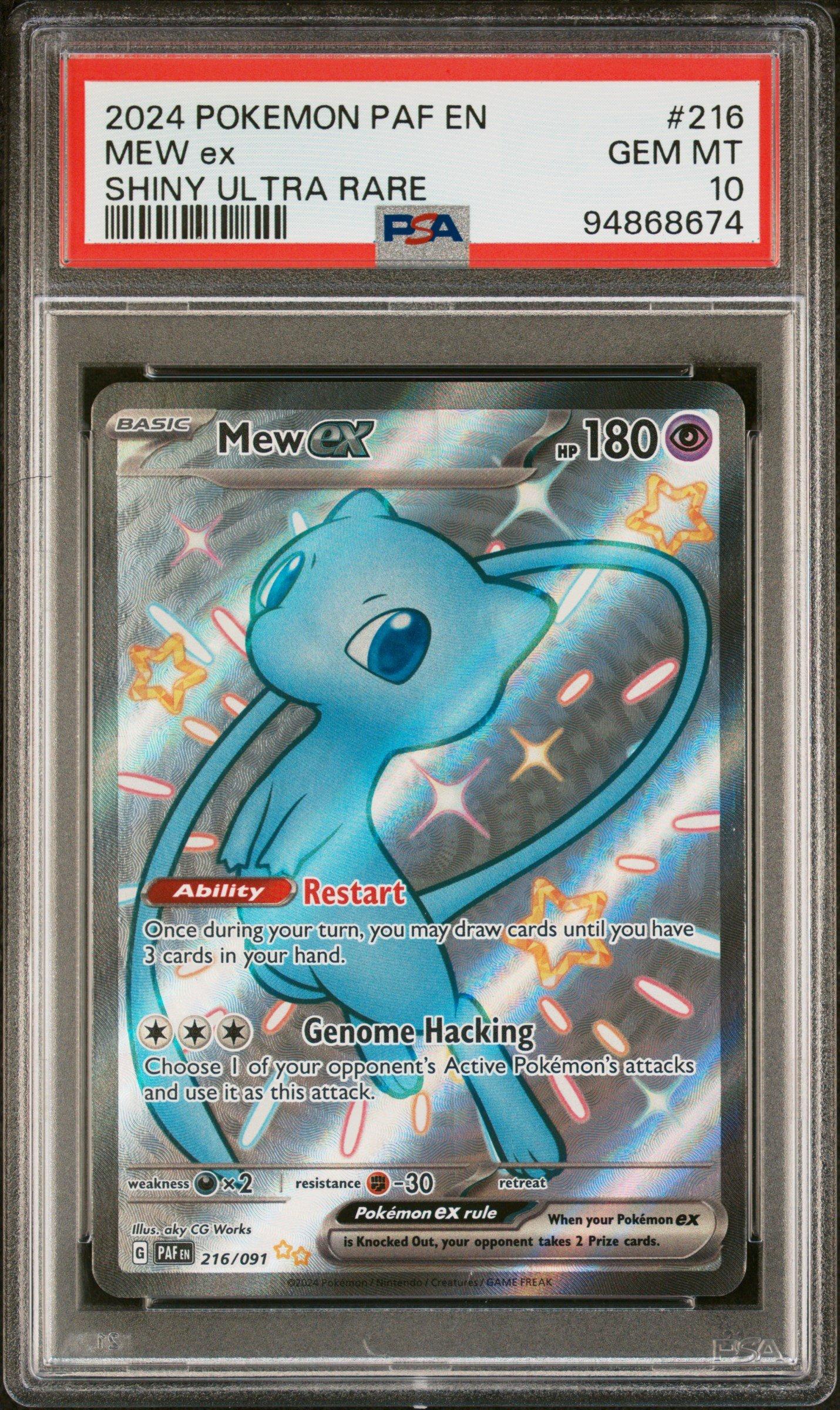 2024 Pokemon Paf En-paldean Fates 216 Mew Ex Shiny Ultra Rare PSA