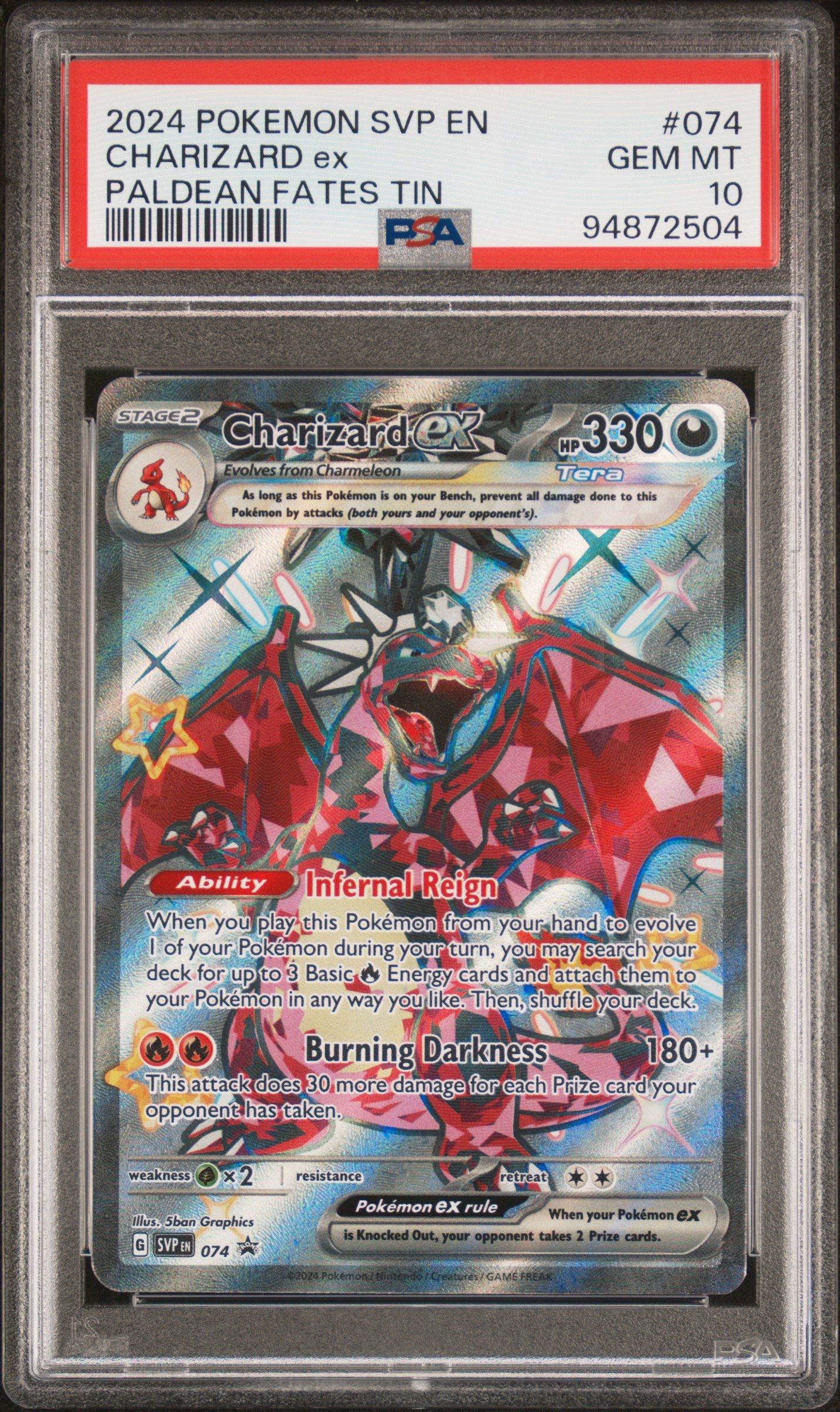 2024 Pokemon Svp En-sv Black Star Promo 074 Charizard Ex Paldean