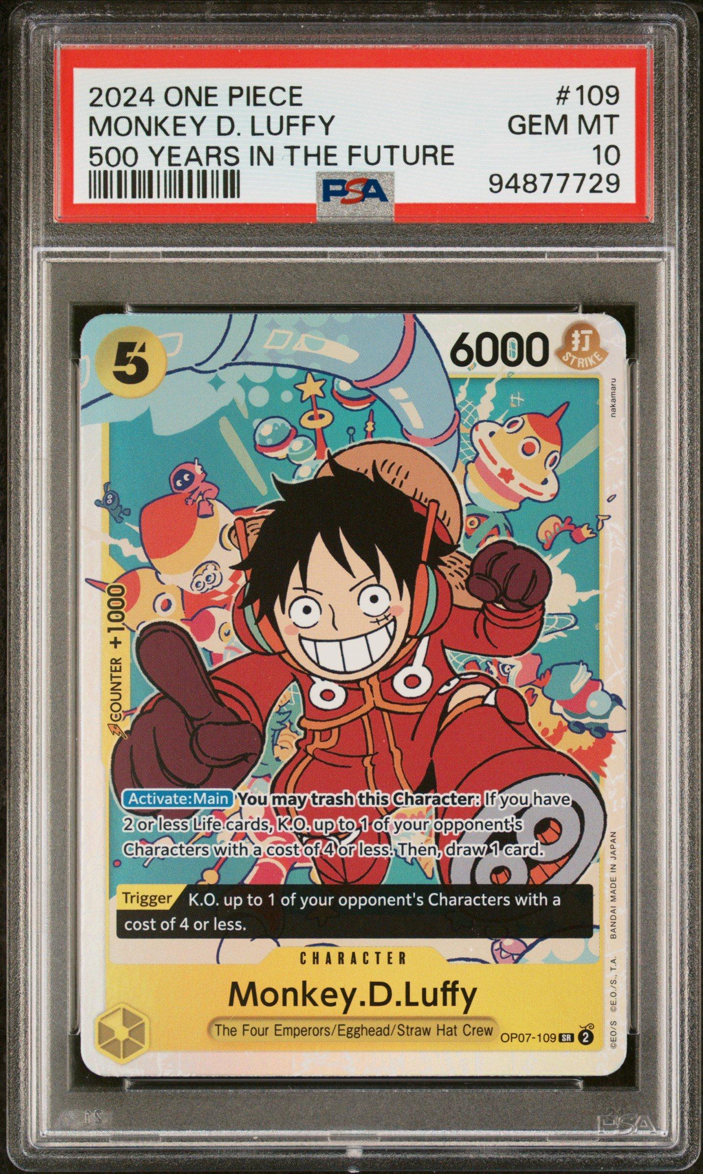 ワンピース カードゲーム ONE PIECE SET PSA 6-7-9 LUFFY 2024 One Piece English Version 1st Anniversary Set 006