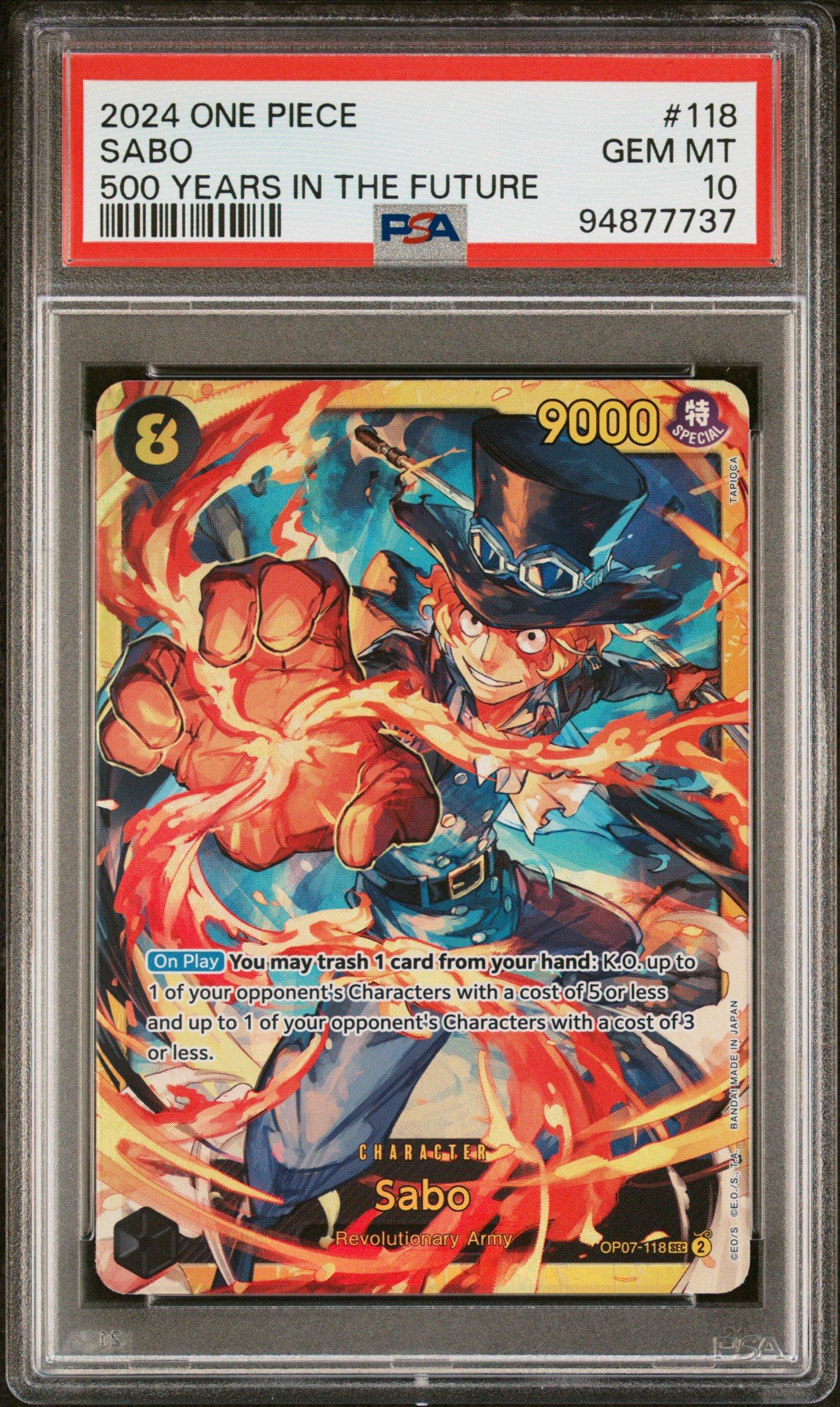 2024 One Piece Op07-500 Years In The Future 118 Sabo PSA 10 | GameStop