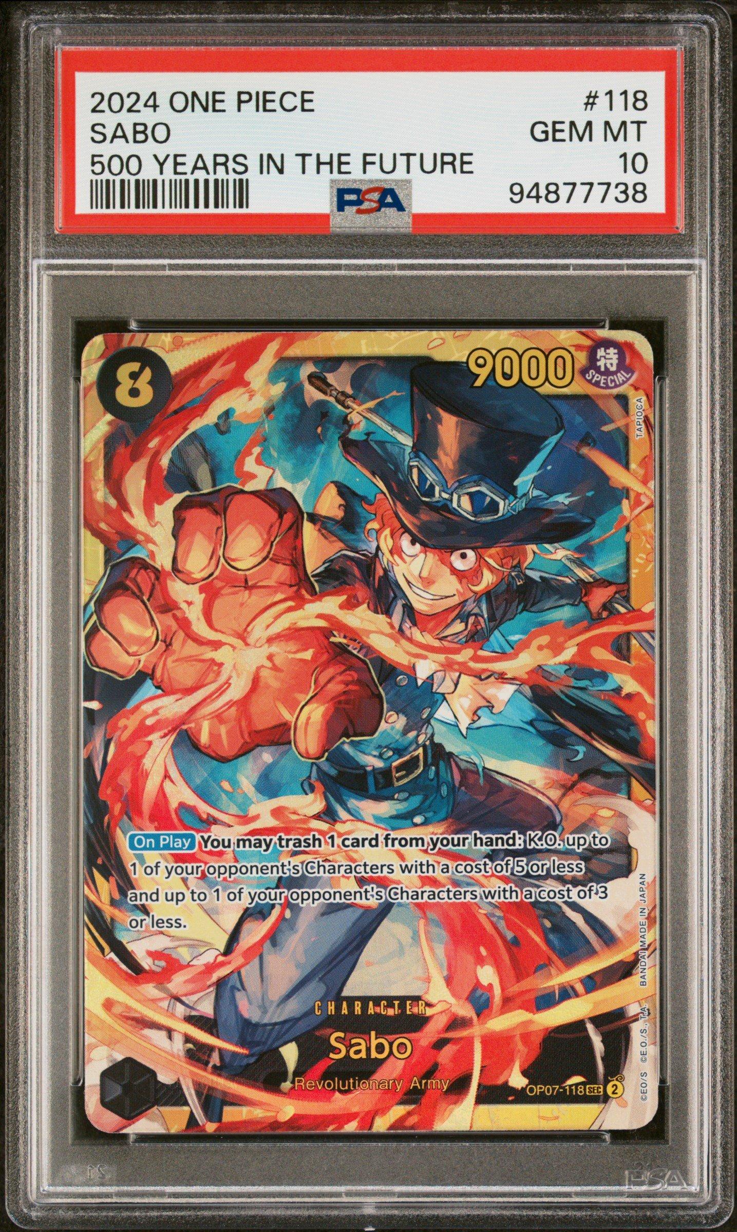 2024 One Piece Op07-500 Years In The Future 118 Sabo PSA 10
