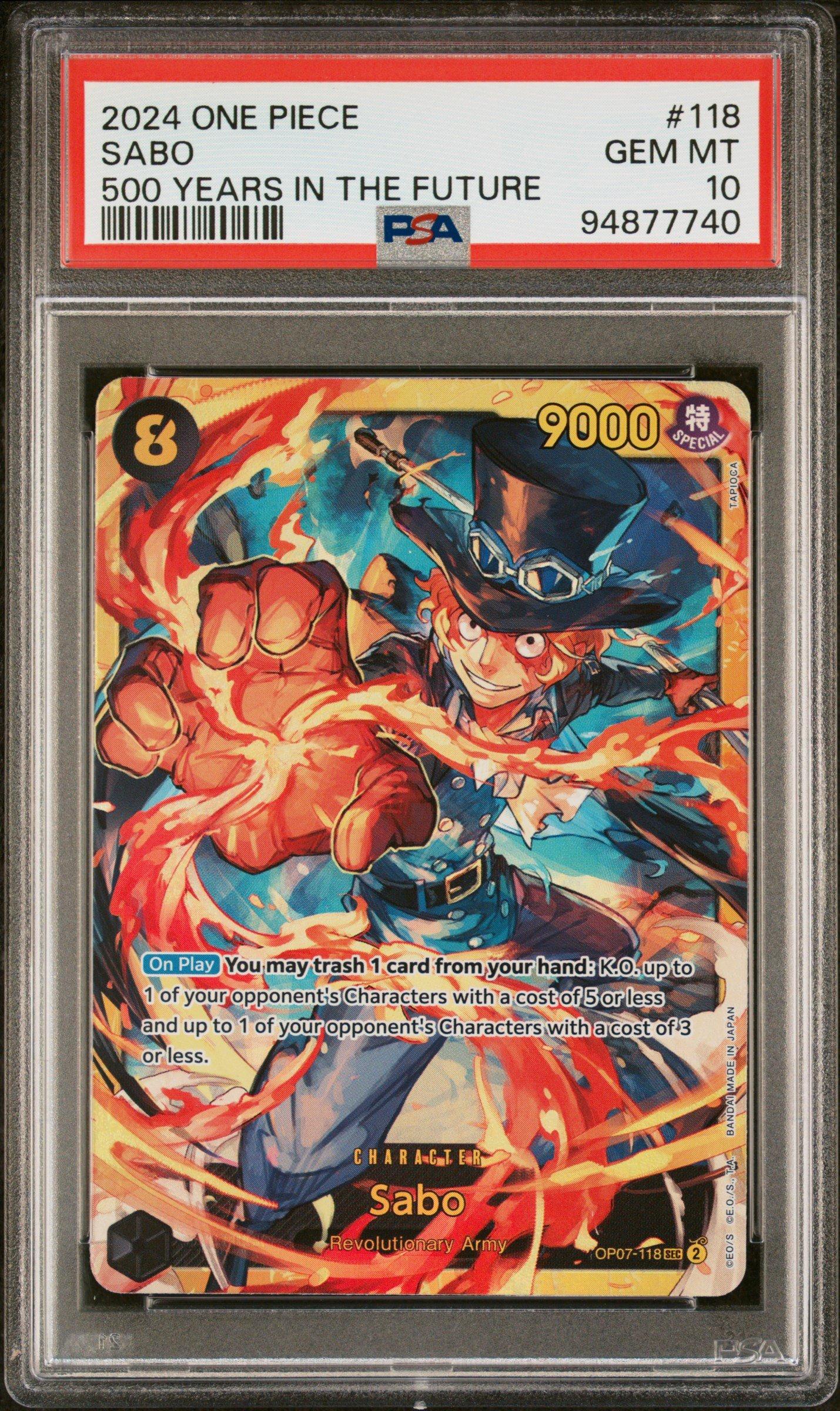 2024 One Piece Op07-500 Years In The Future 118 Sabo PSA 10