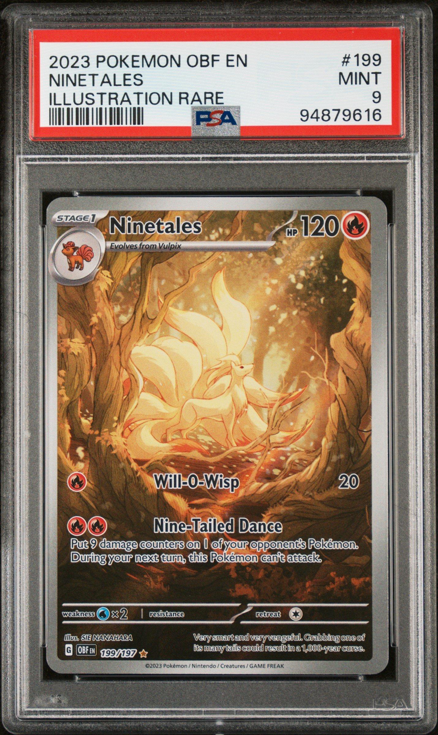 ninetales pokemon card full art V - 098/096 (098/096) even in a sleeve Pokemon - Ninetales 199/197 -