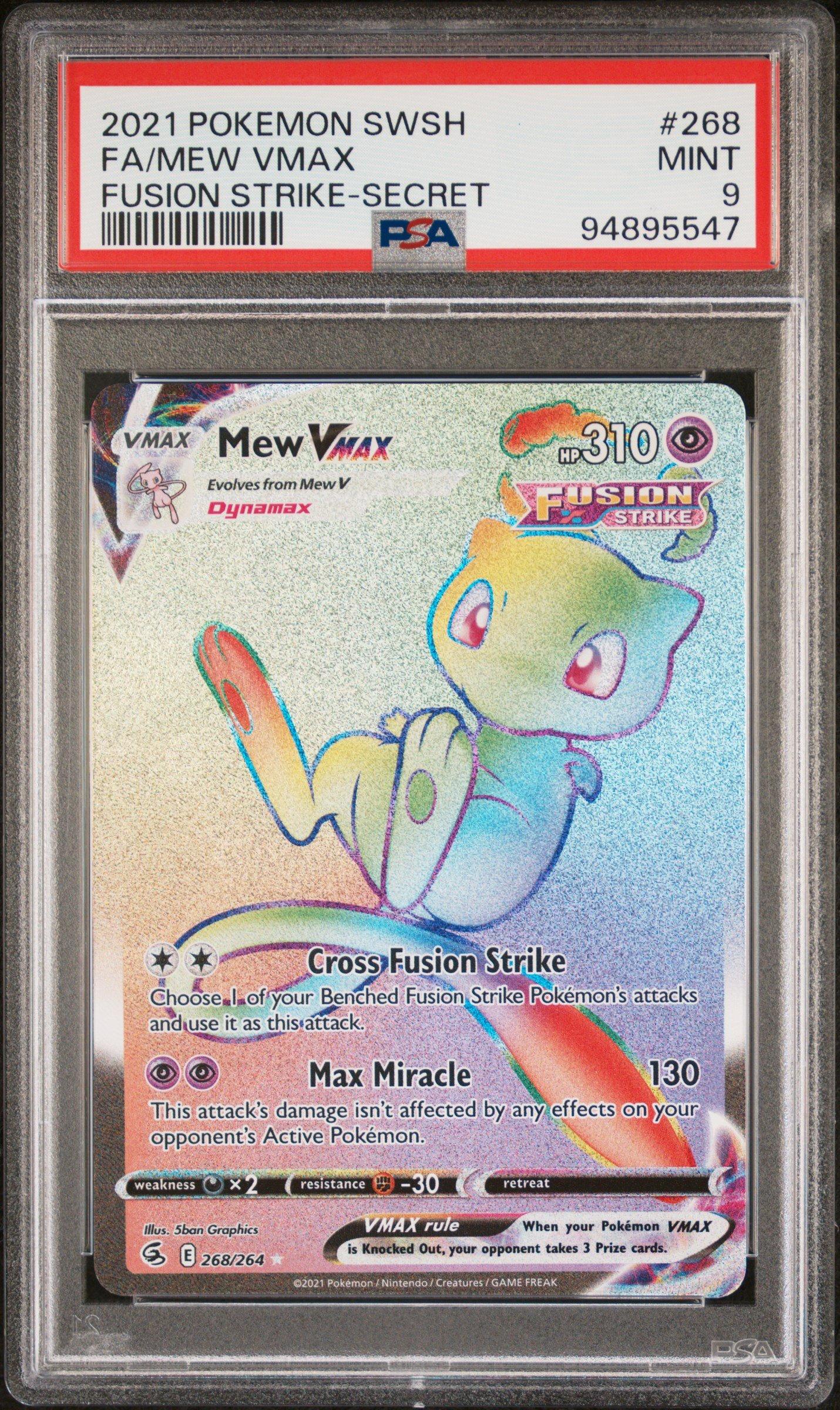 2021 Pokemon Sword & Shield Fusion Strike 268 Full Art/mew Vmax