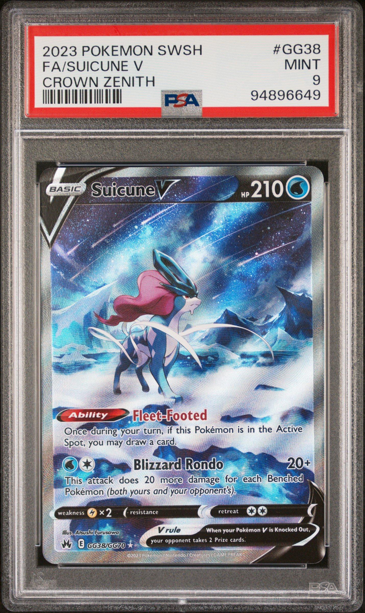 ポケモンカードゲーム lucky38 2023 Pokemon Sword And Shield Crown Zenith Gg38 Full Art/suicune V
