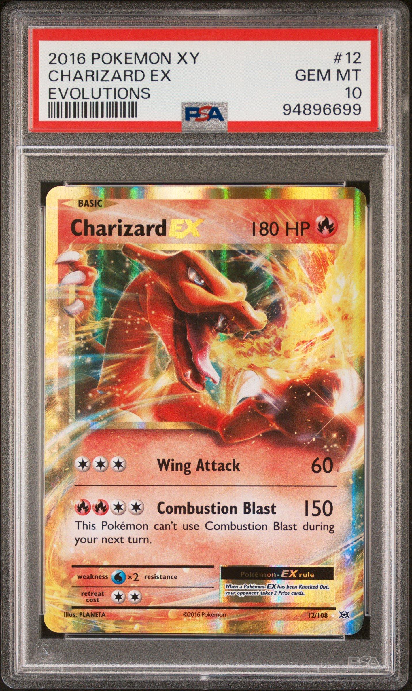 2016 Pokemon Xy Evolutions 12 Charizard Ex PSA 10 Graded Card