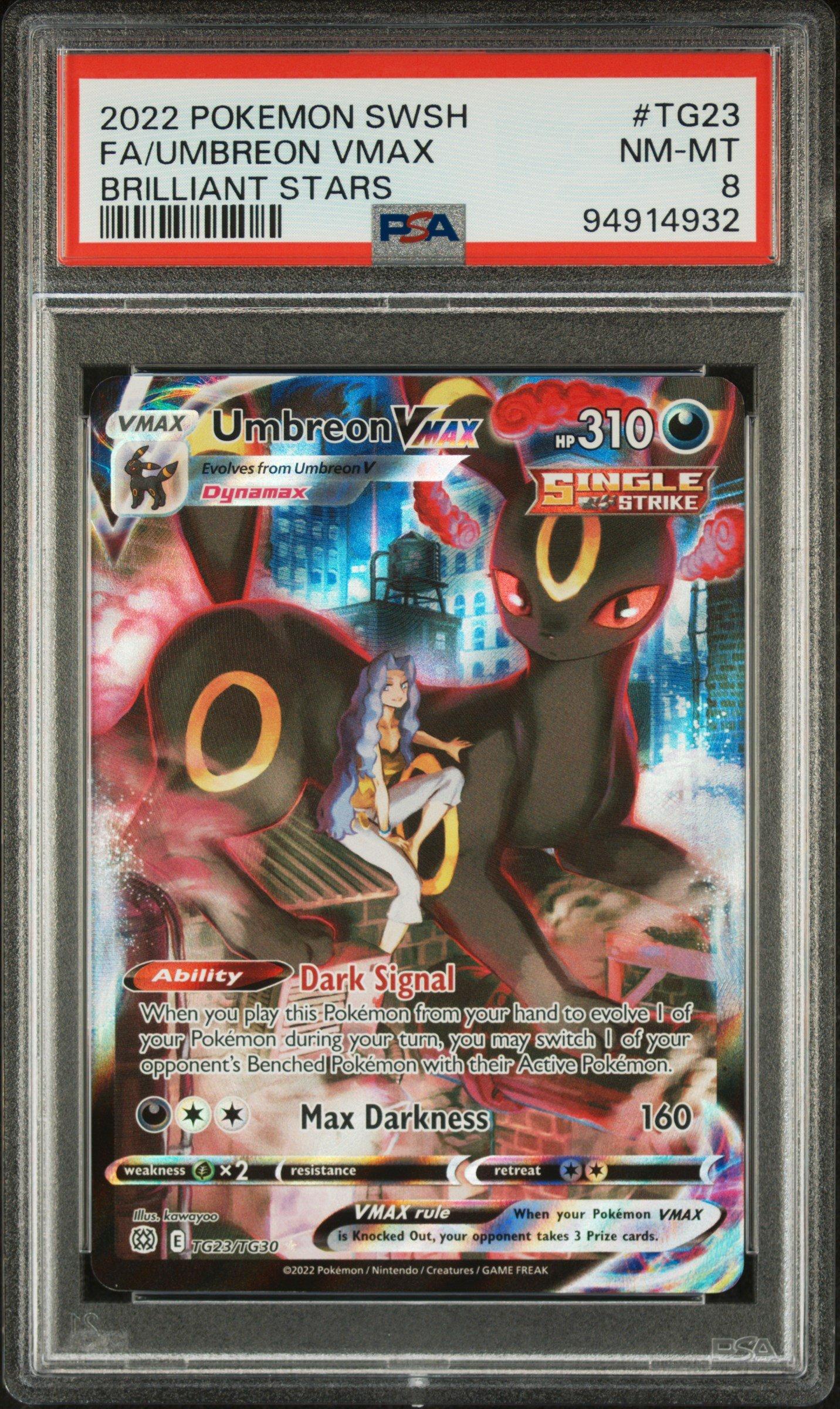 2022 Pokemon Sword & Shield Brilliant Stars Tg23 Full Art/umbreon