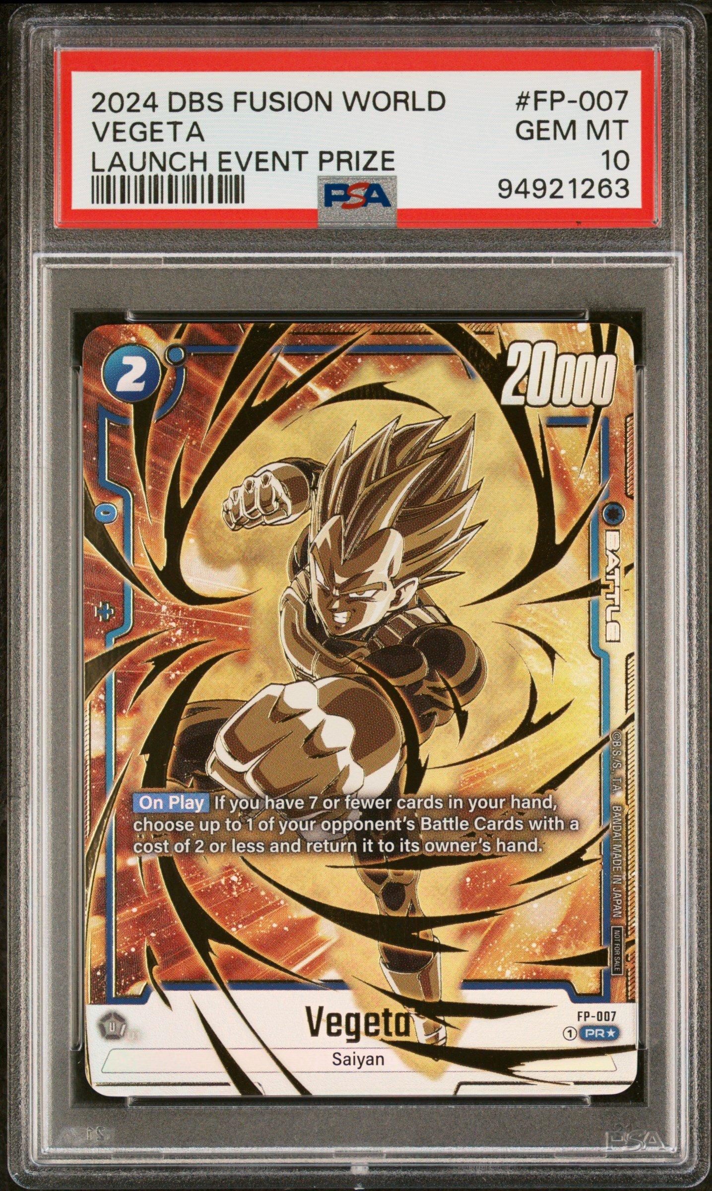 2024 DBS VEGETA トッププライズカード 2024 Dragon Ball Super Card Game Fusion World Launch Event Prize