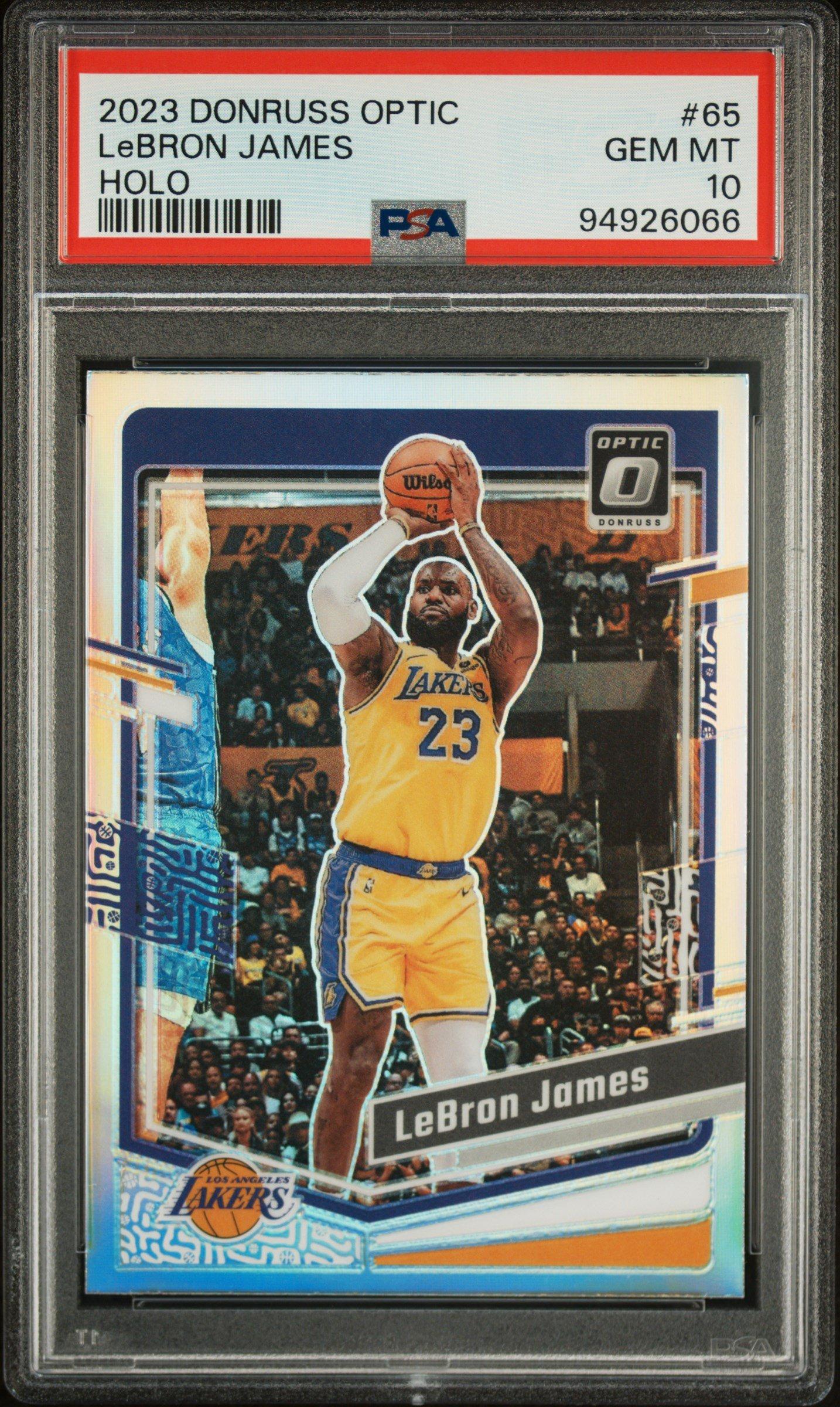2023 Panini Donruss Optic 65 Lebron James Holo PSA 10