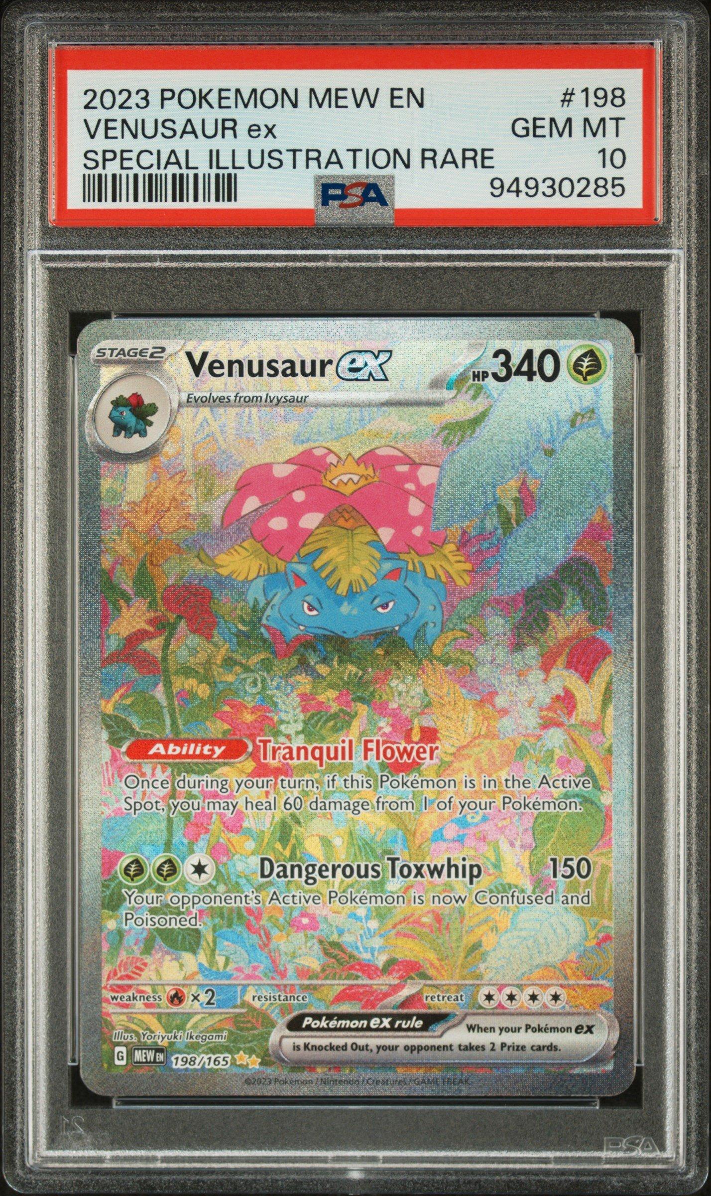 2023 Pokemon Mew En-151 198 Venusaur Ex Special Illustration Rare PSA 10