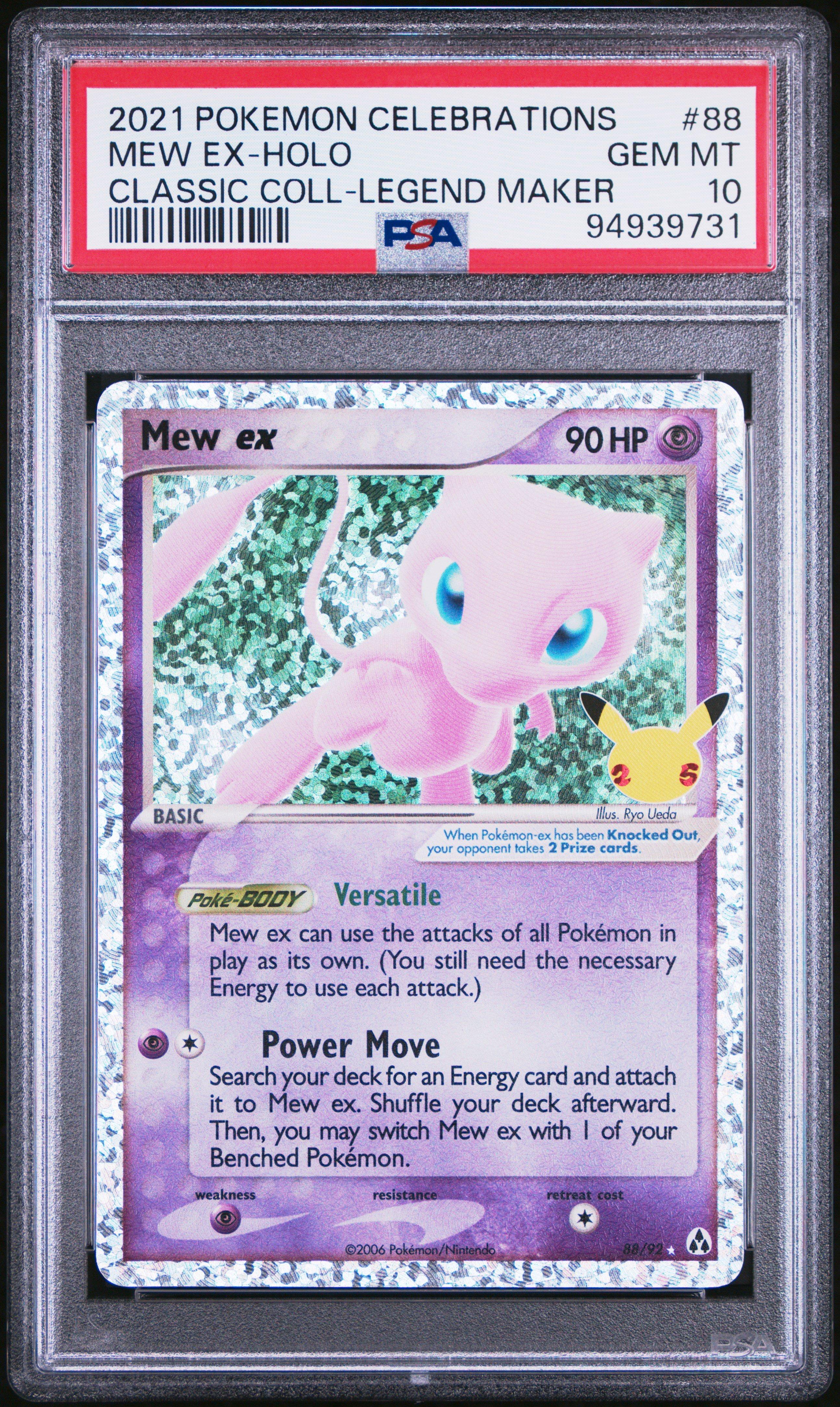 2021 Pokemon Celebrations Classic Collection 88 Mew Ex-holo PSA 10