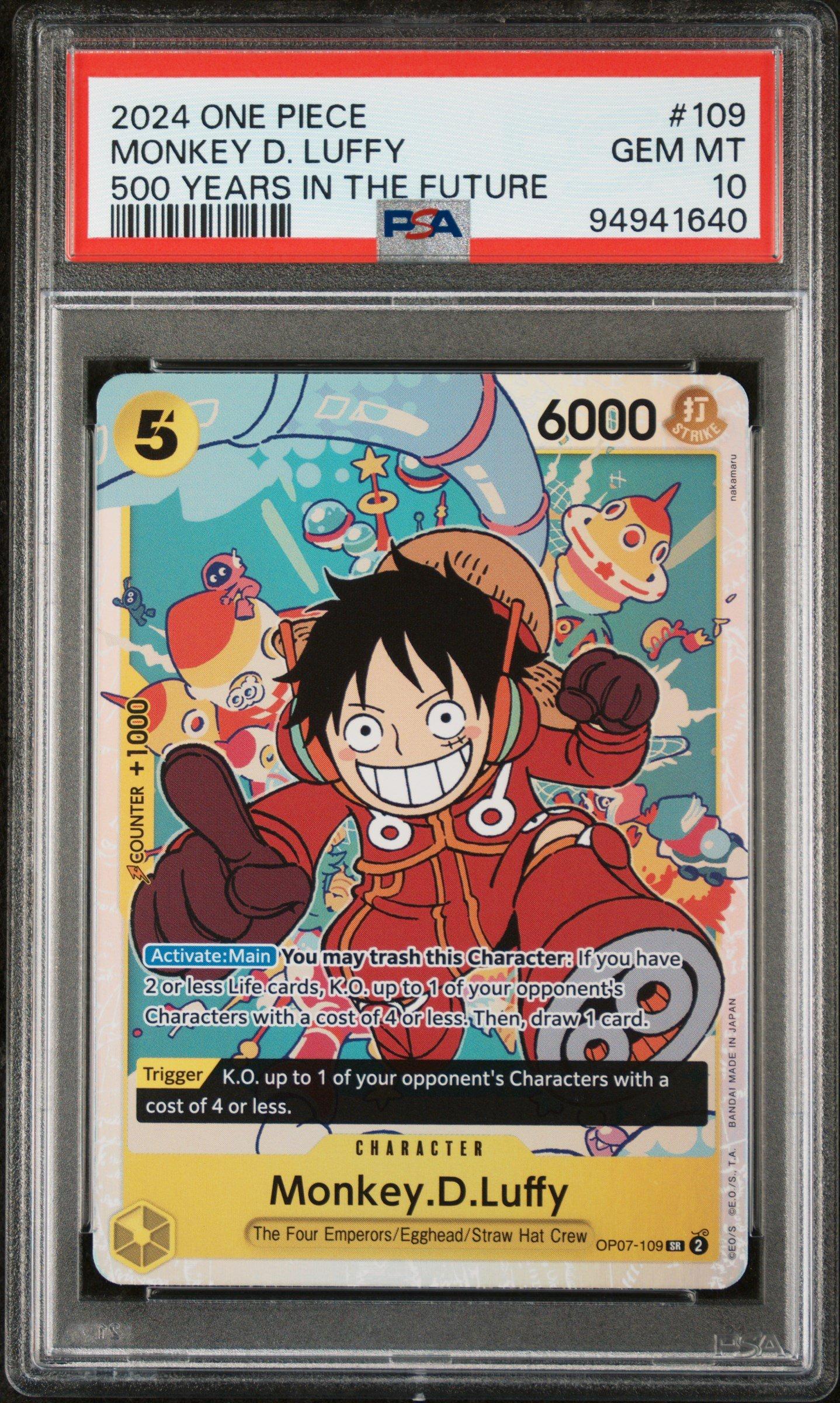 2024 One Piece 500 Years In The Future 109 Monkey D. Luffy PSA 10
