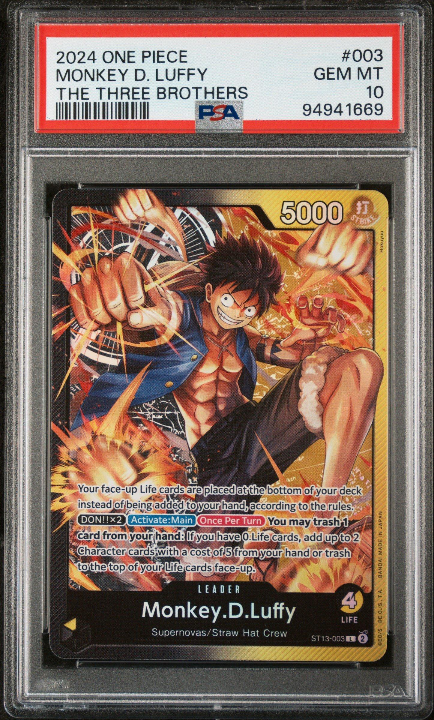 bandai trading card games one piece three brothers ultra deck Amazon.com: BANDAI One Piece TheThree Brothers Ultra Starter Deck [ST-13] :  Toys & Games main image 1