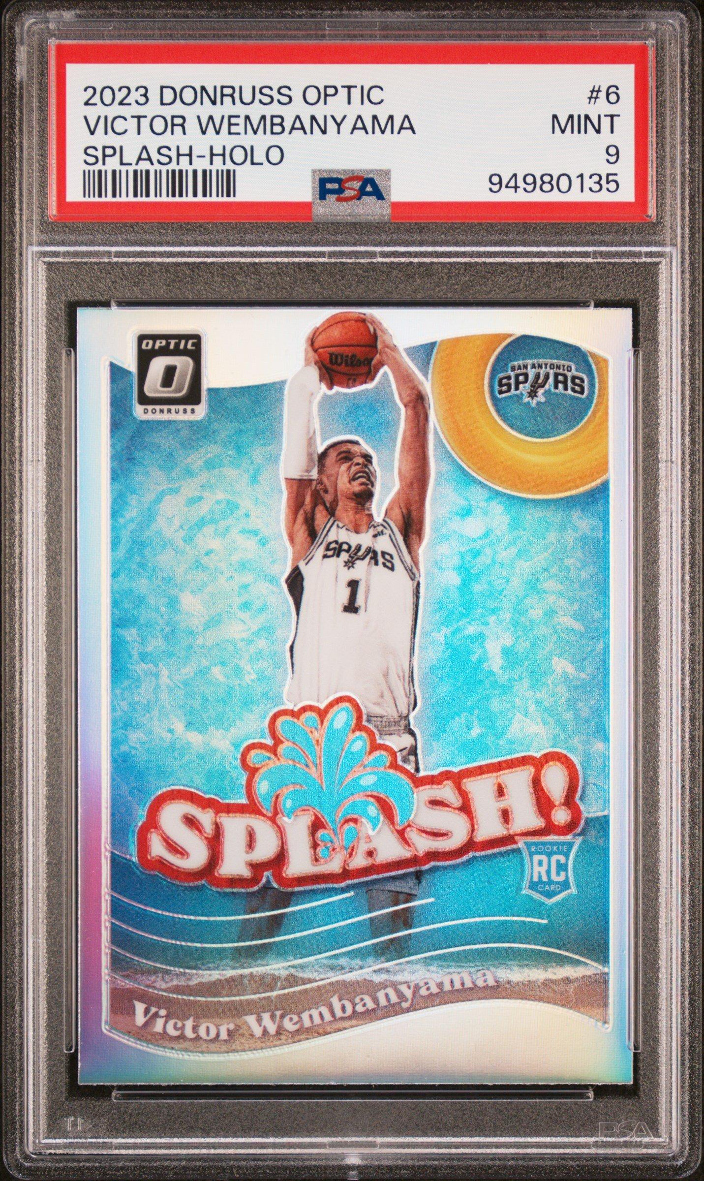 2023 Panini Donruss Optic Splash 6 Victor Wembanyama Holo PSA 9 