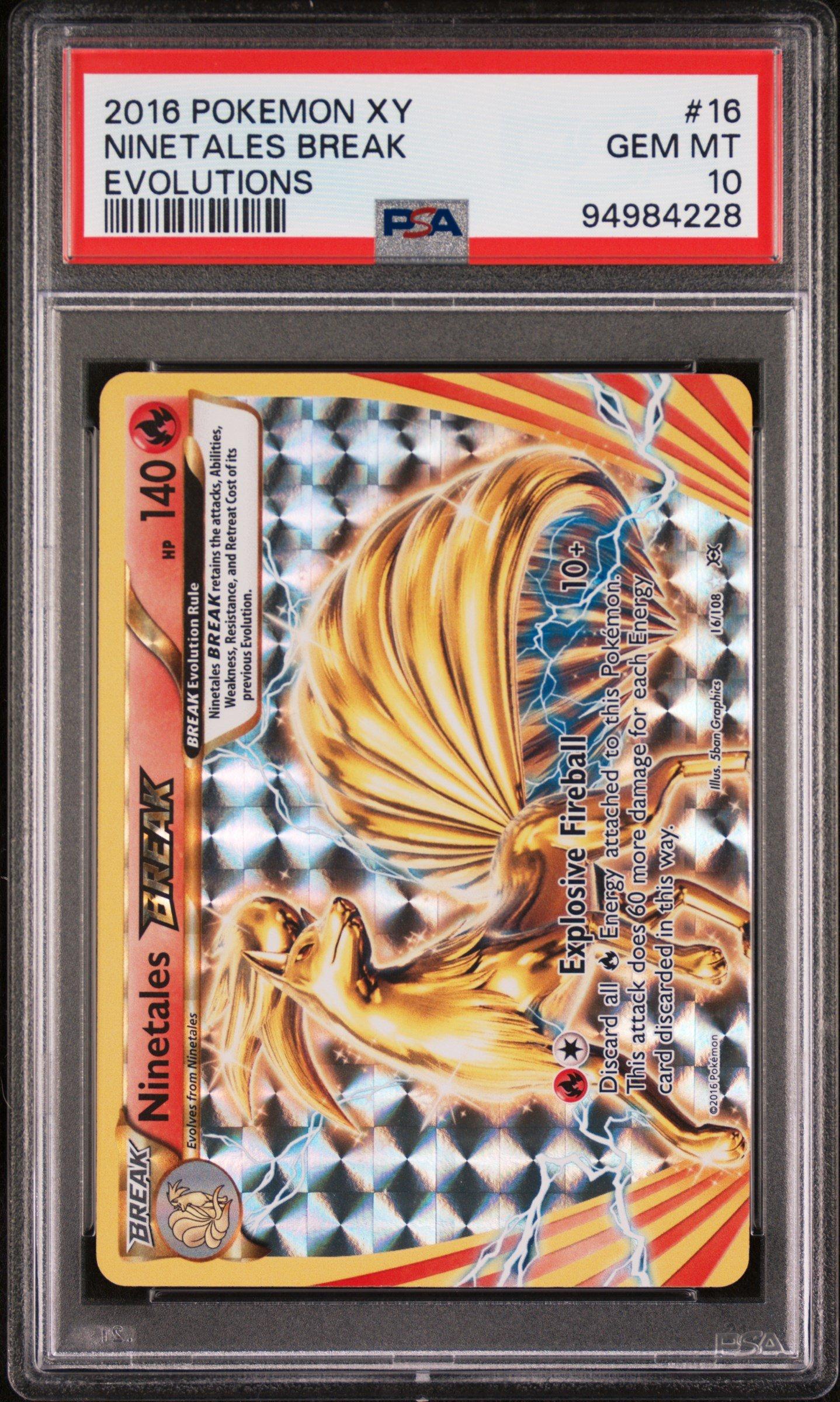 2016 Pokemon Xy Evolutions 16 Ninetales Break PSA 10 Graded Card