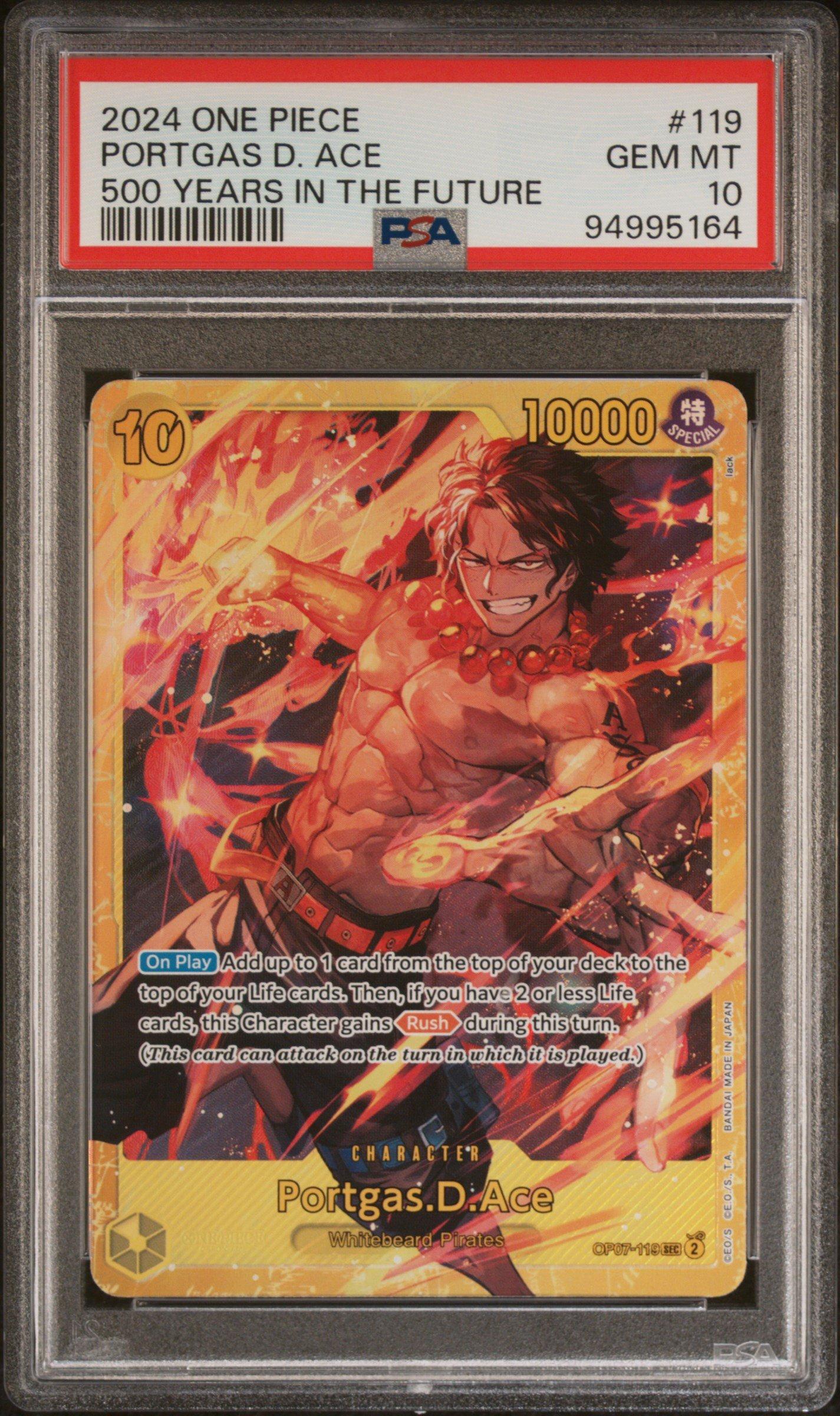 2024 One Piece Op07-500 Years In The Future 119 Portgas D. Ace PSA