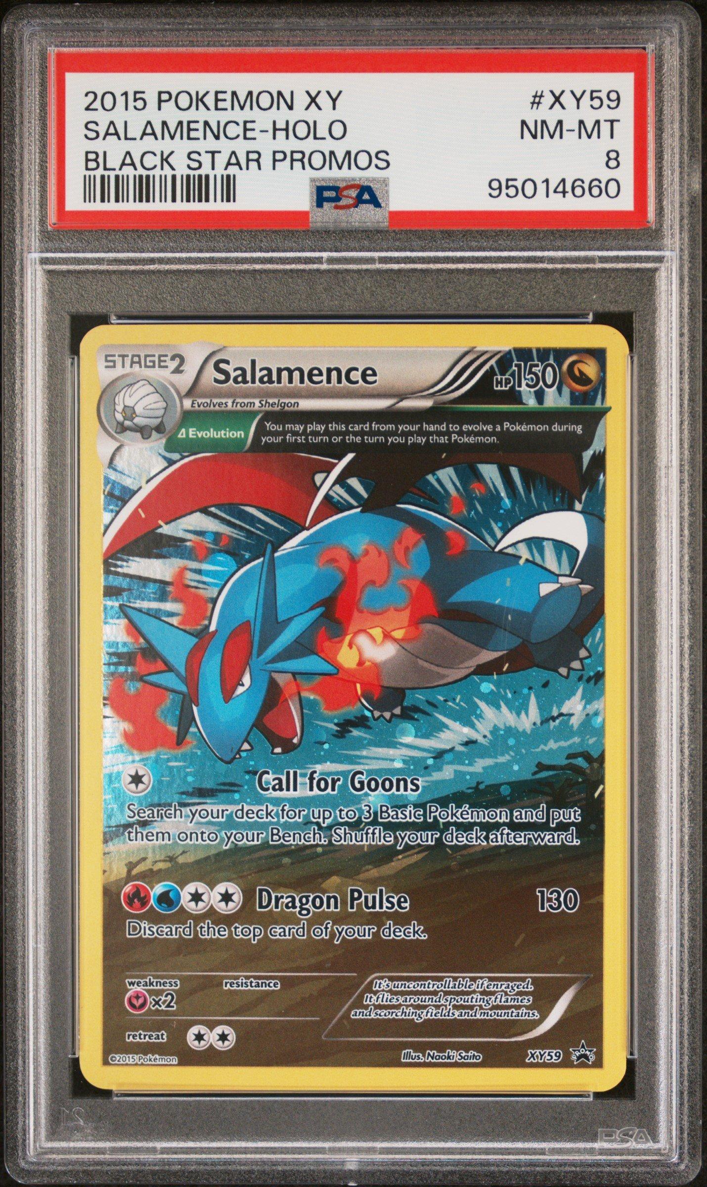 2015 Pokemon Xy Black Star Promos Xy59 Salamence-holo PSA 8 Graded