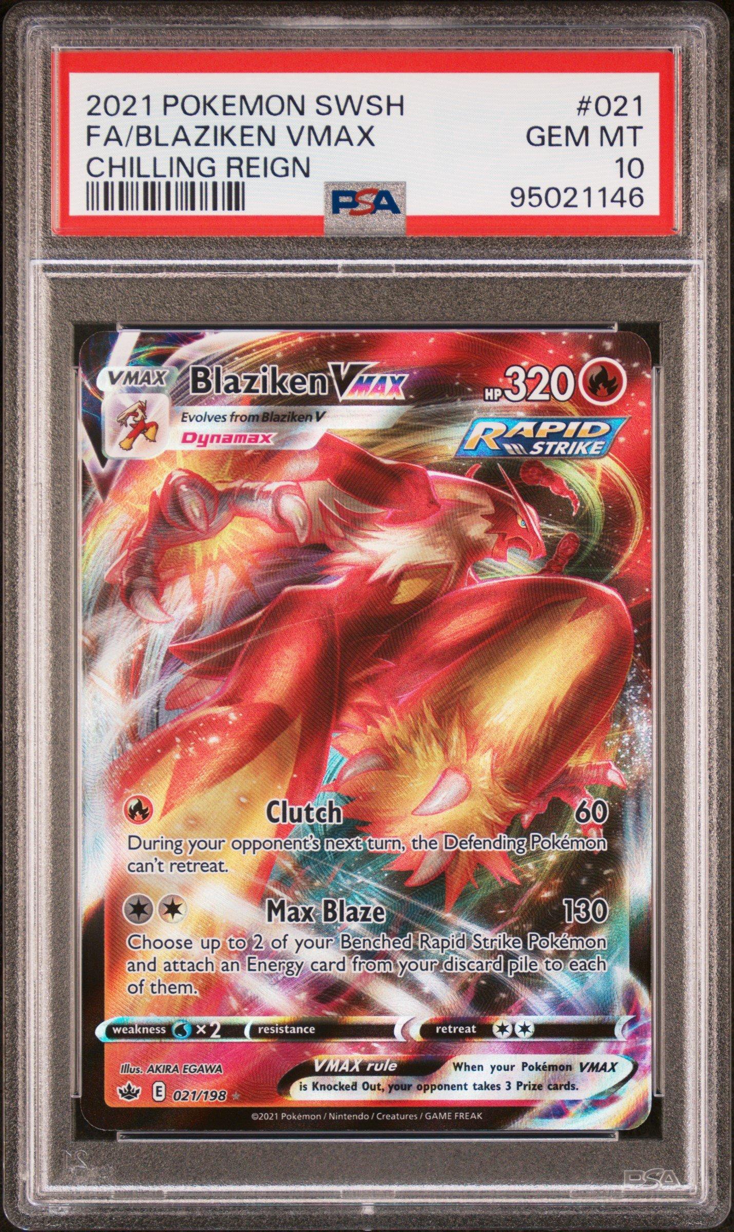 2021 Pokemon Sword & Shield Chilling Reign 021 Full Art/blaziken
