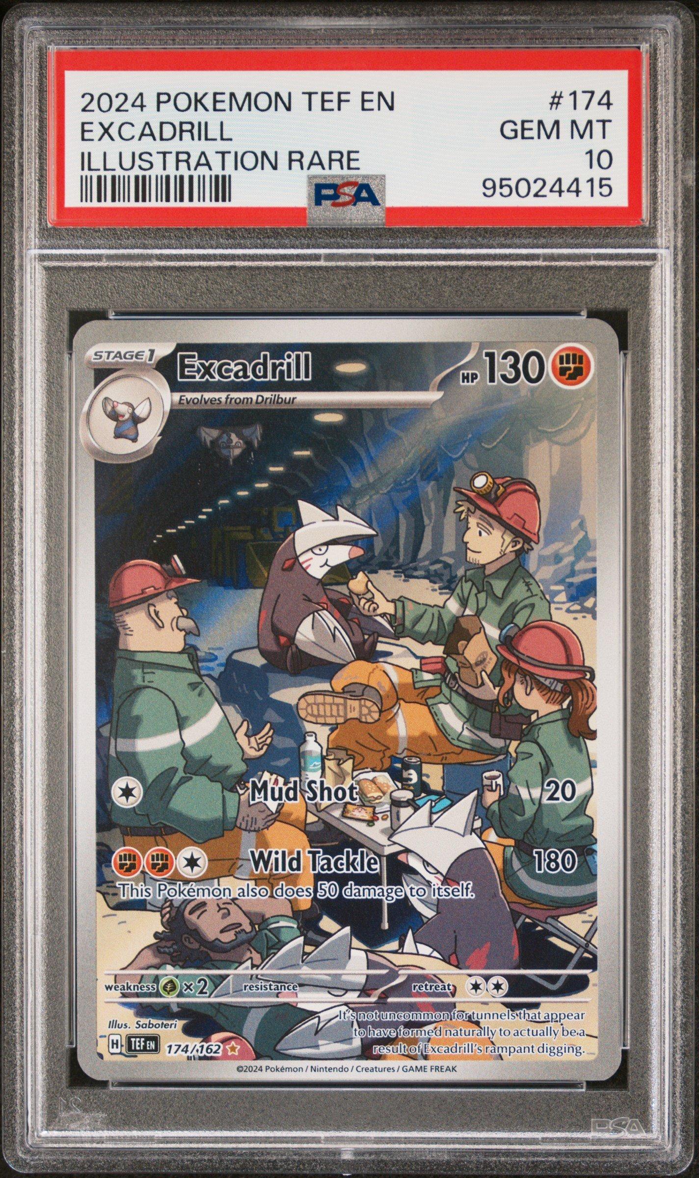2024 Pokemon Tef En-temporal Forces 174 Excadrill Illustration