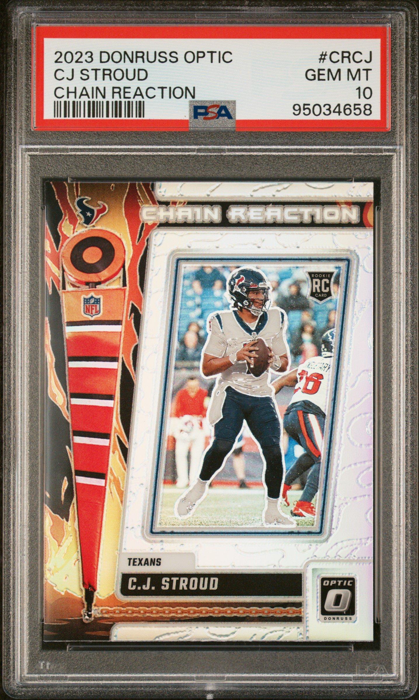 2023 Panini Donruss Optic Chain Reaction Crcj Cj Stroud PSA 10