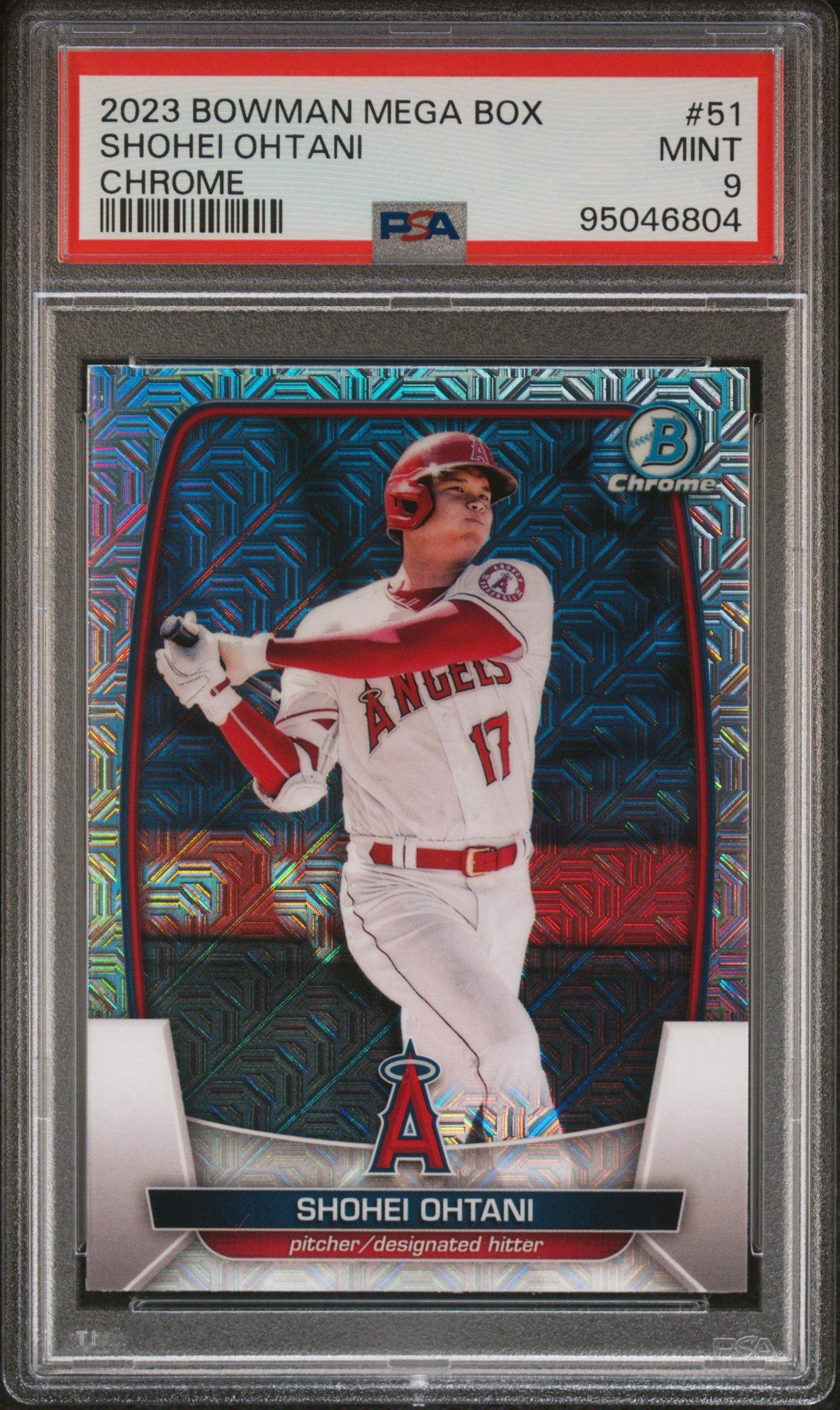 2023 Bowman Mega Box Chrome 51 Shohei Ohtani PSA 9 Graded Card 