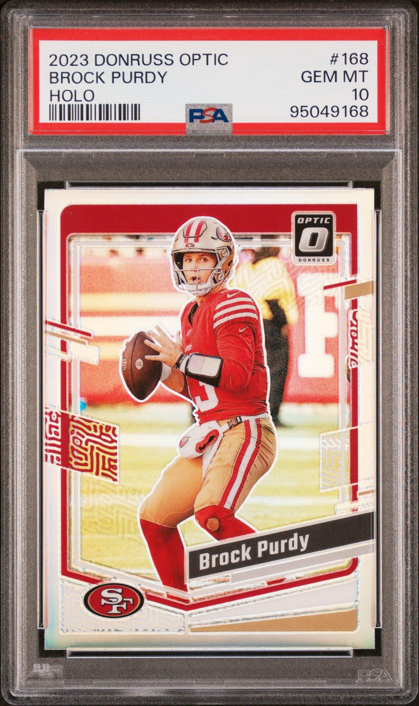2023 Panini Donruss Optic 168 Brock Purdy Holo PSA 10