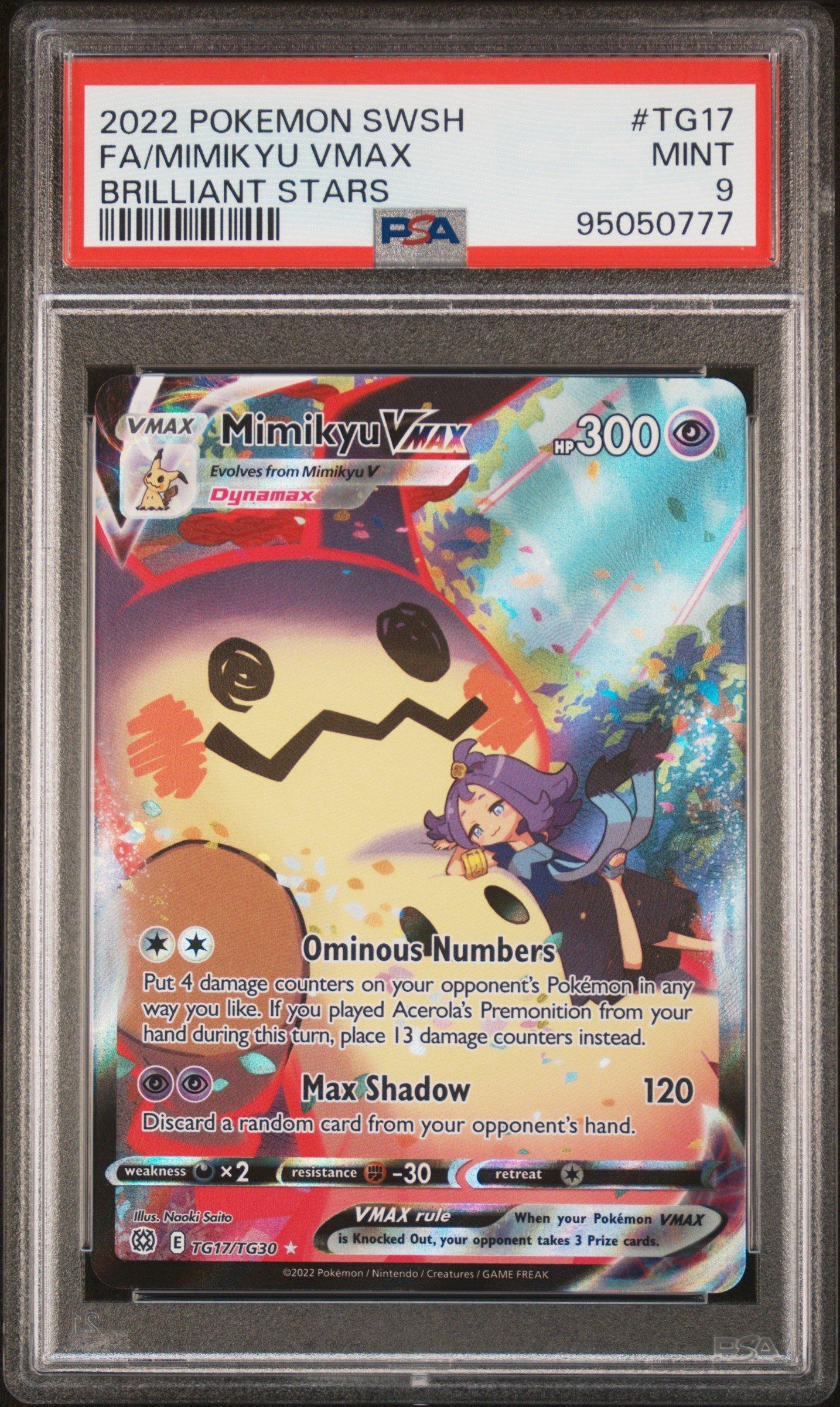 2022 Pokemon Sword & Shield Brilliant Stars Tg17 Full Art/mimikyu