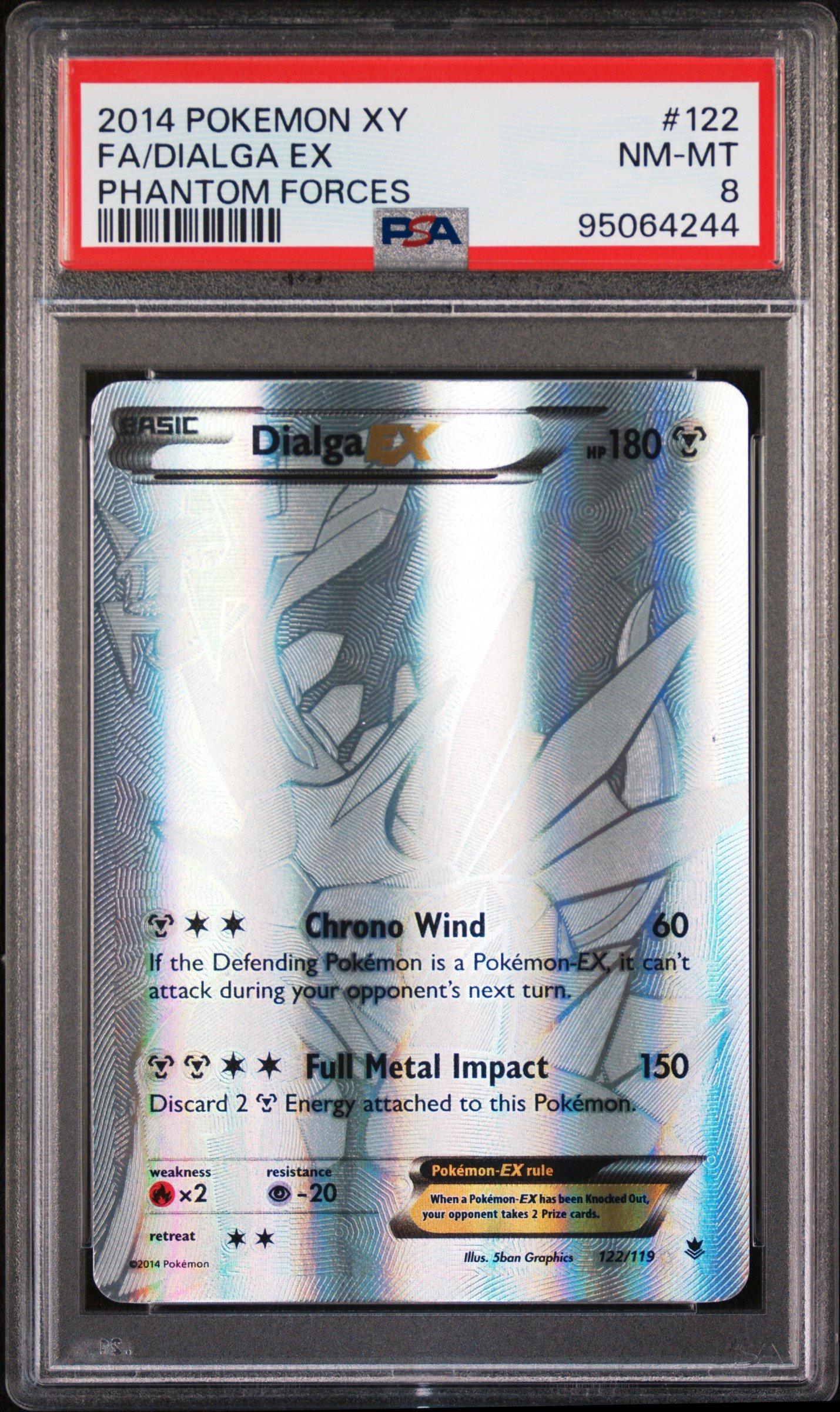 dialga silver pokemon card Mint PSA 9 Dialga EX 122/119 XY Phantom Forces Silver Secret Rare Full Art  2014