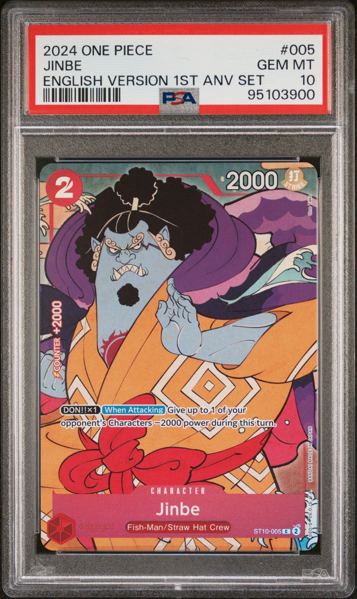 2024 One Piece English Version 1st Anniversary Set 005 Jinbe PSA