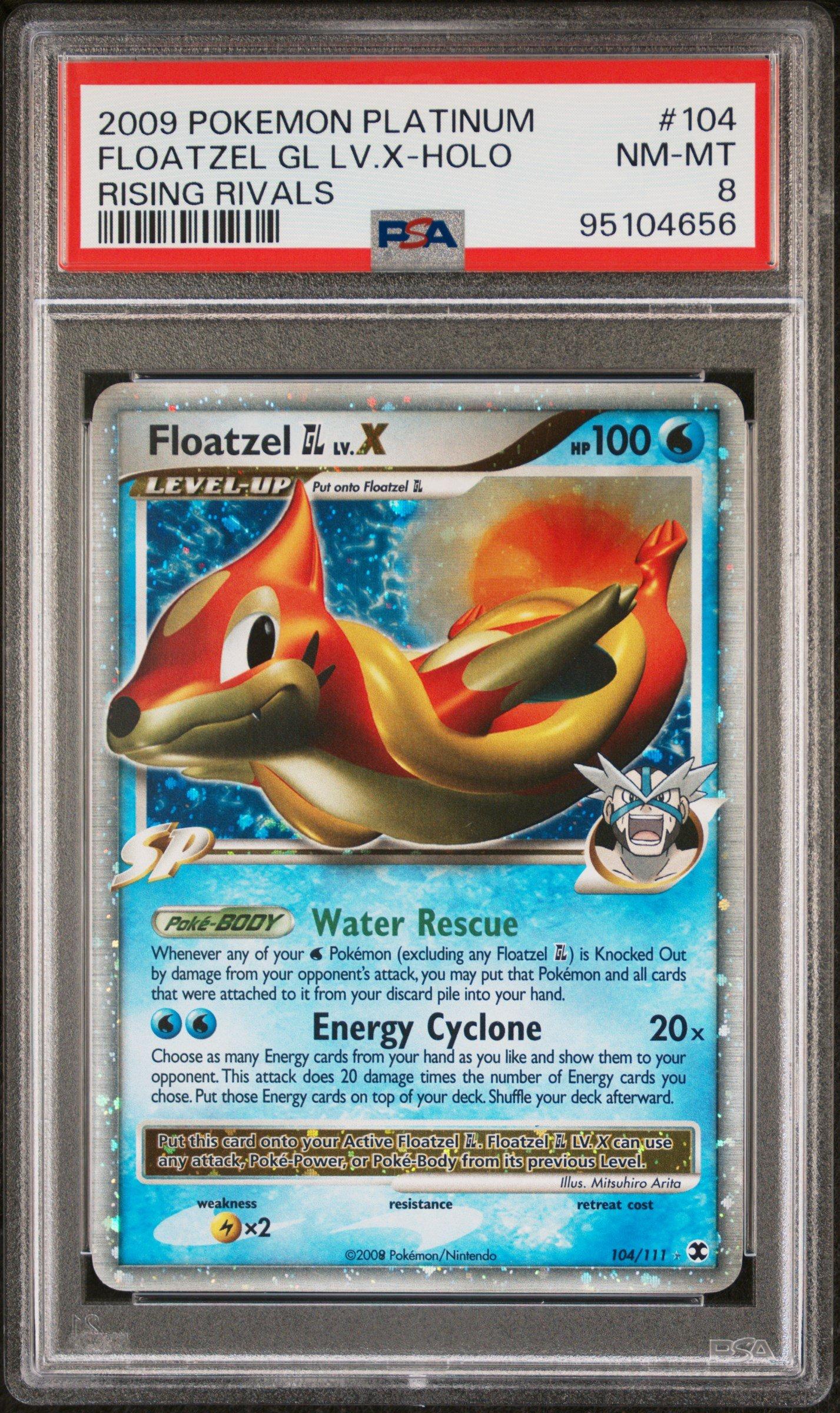 2009 Pokemon Platinum Rising Rivals 104 Floatzel Gl Lv.x-holo PSA