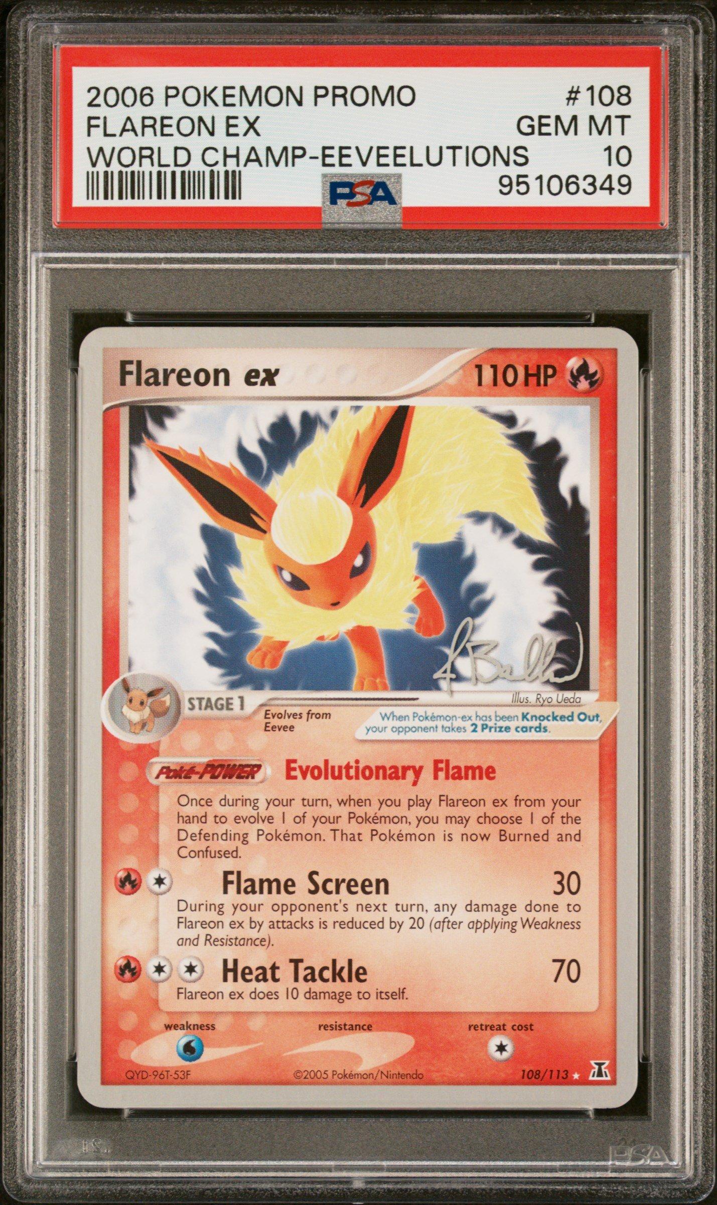 2006 Pokemon World Championships Promo 108 Flareon Ex Eeveelutions