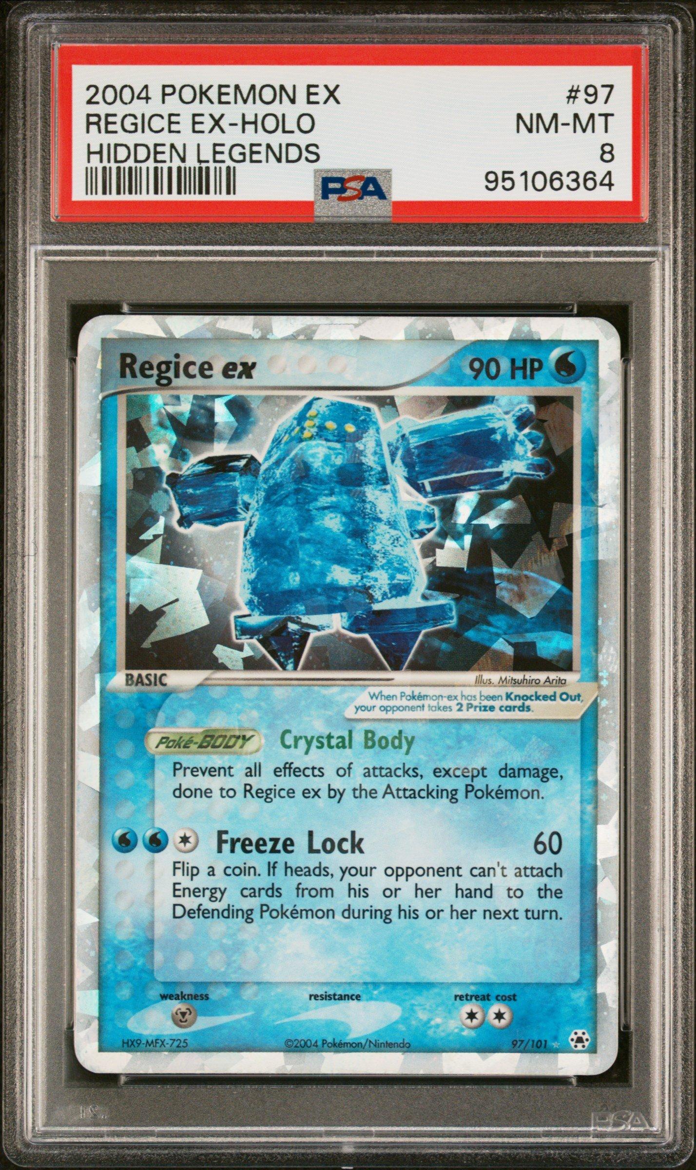 【PSA7】レジアイスex 2004年製 2004 Pokemon Ex Hidden Legends 97 Regice Ex-holo PSA 8 Graded Card