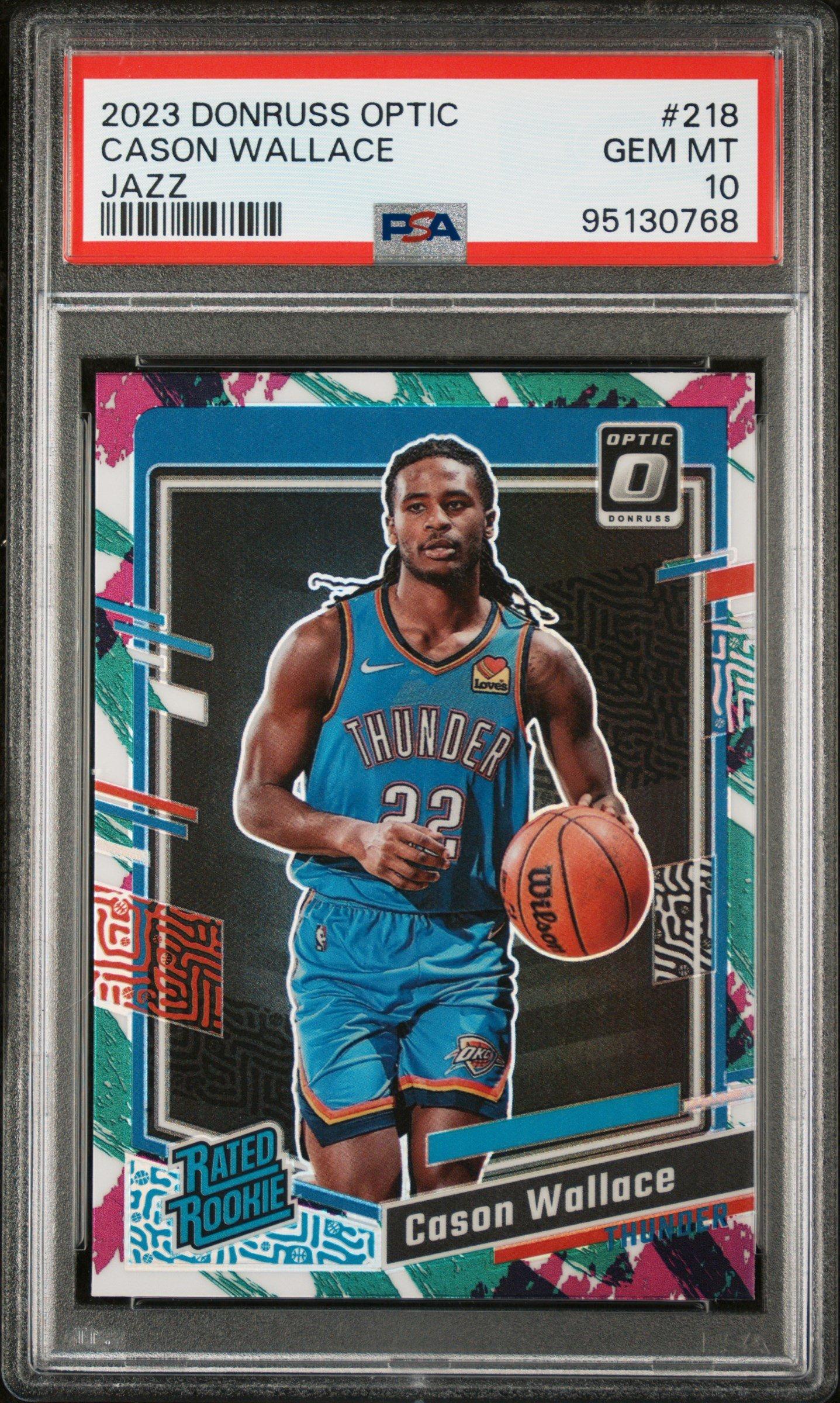 2023 Panini Donruss Optic 218 Cason Wallace Jazz PSA 10