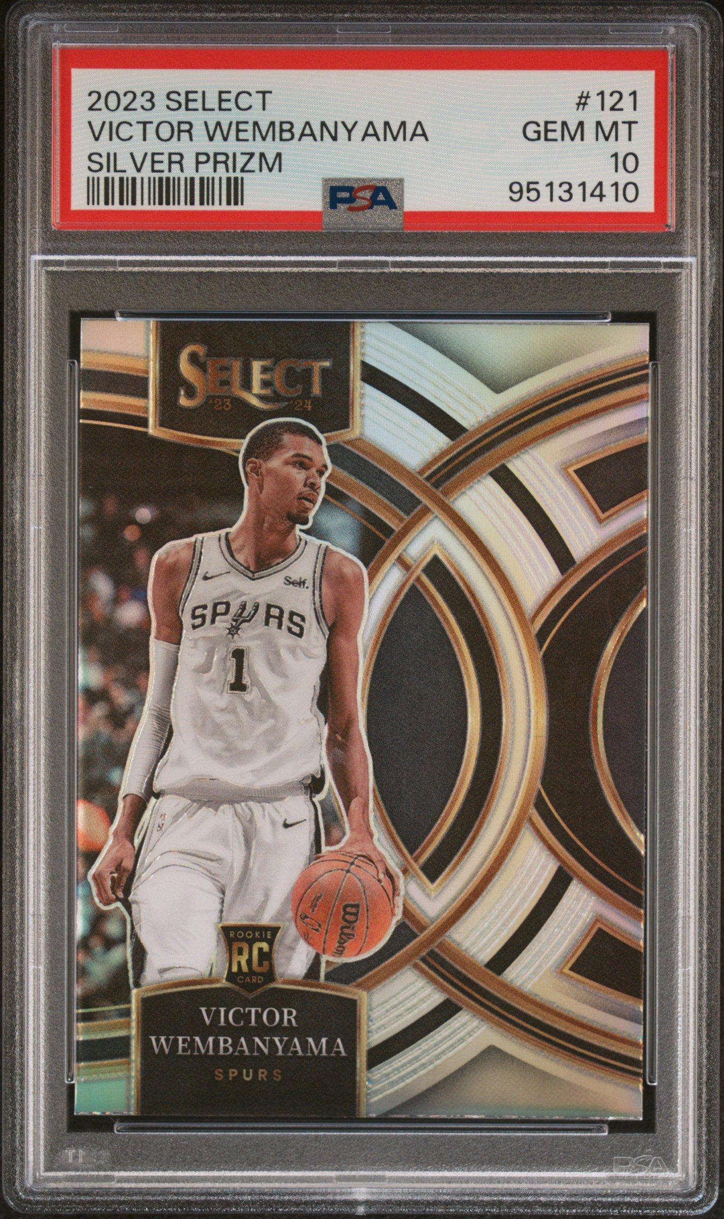 2023 Panini Select 121 Victor Wembanyama Silver Prizm PSA 10