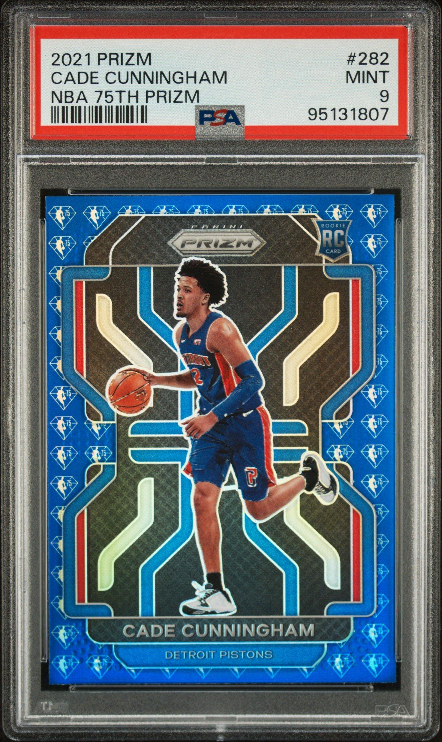2021 Panini Prizm 282 Cade Cunningham Nba 75th Prizm PSA 9 Graded