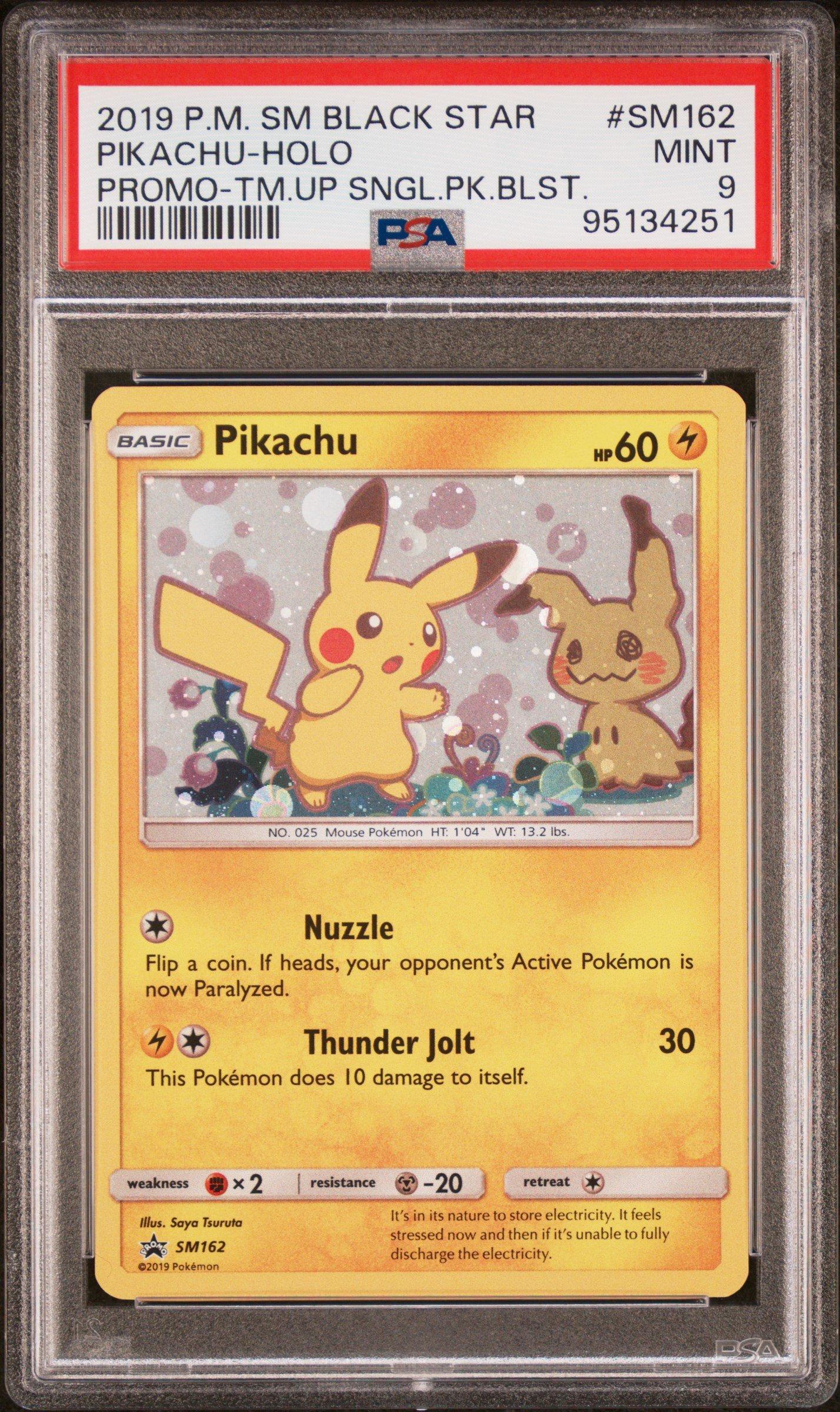 2019 Pokemon Sm Black Star Promo Sm162 Pikachu-holo Team Up Single