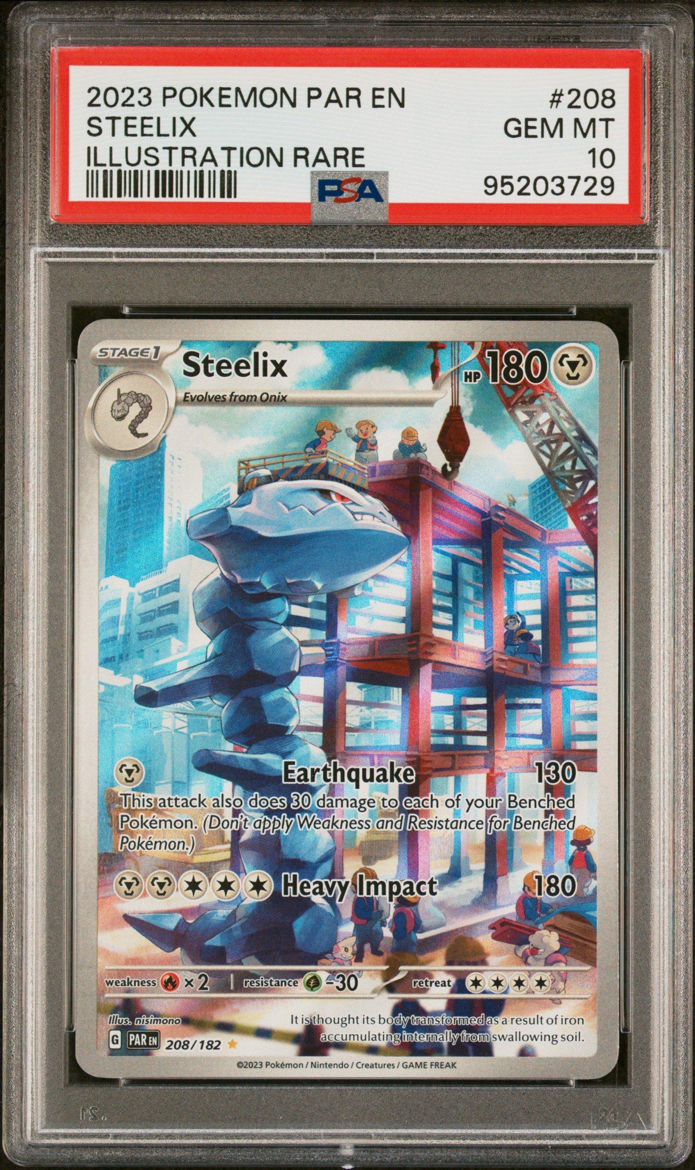 2023 Pokemon Par En-paradox Rift 208 Steelix Illustration Rare PSA 10 ...