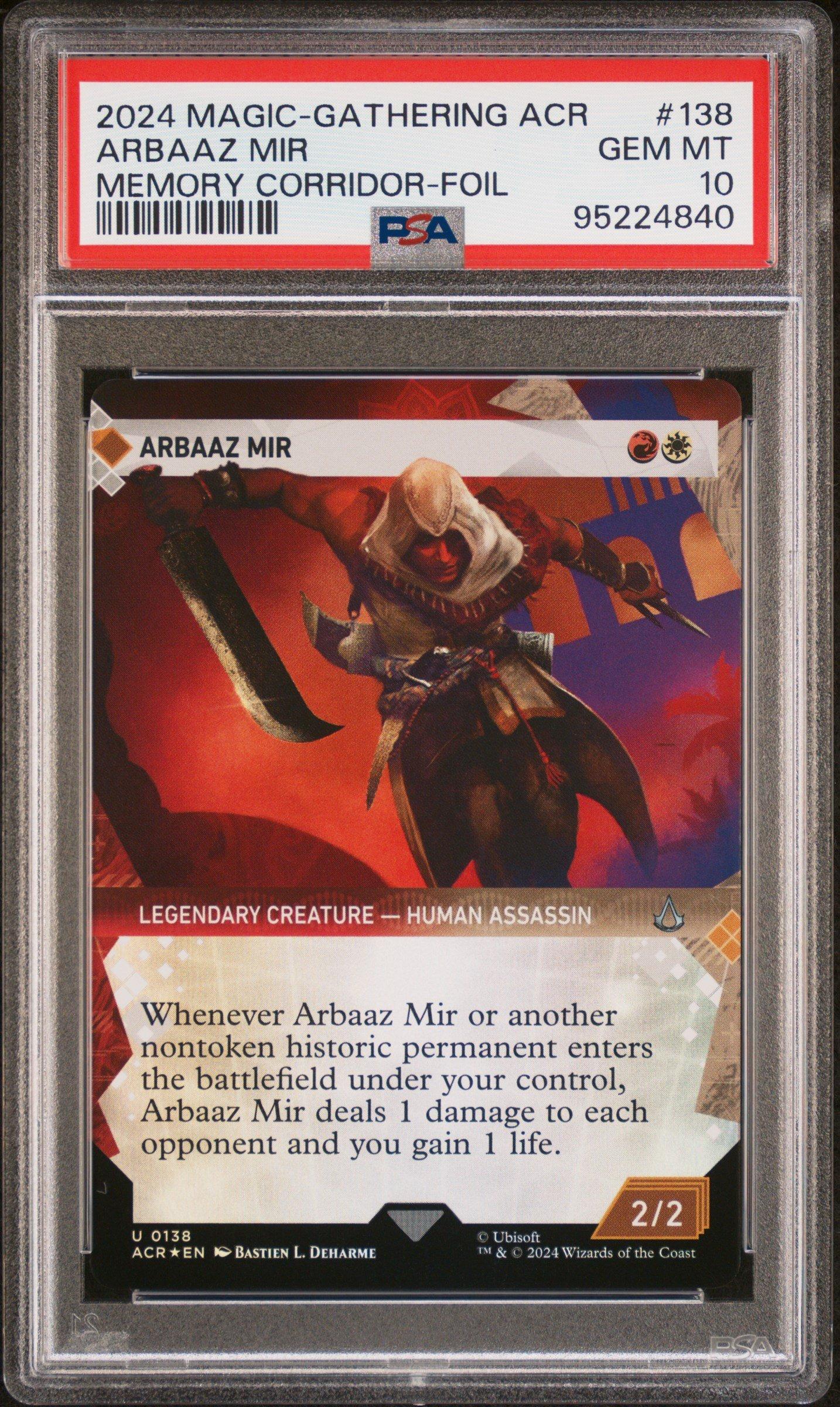 2024 Magic The Gathering Assassin's Creed 138 Arbaaz Mir Memory Corridor Showcase-foil PSA