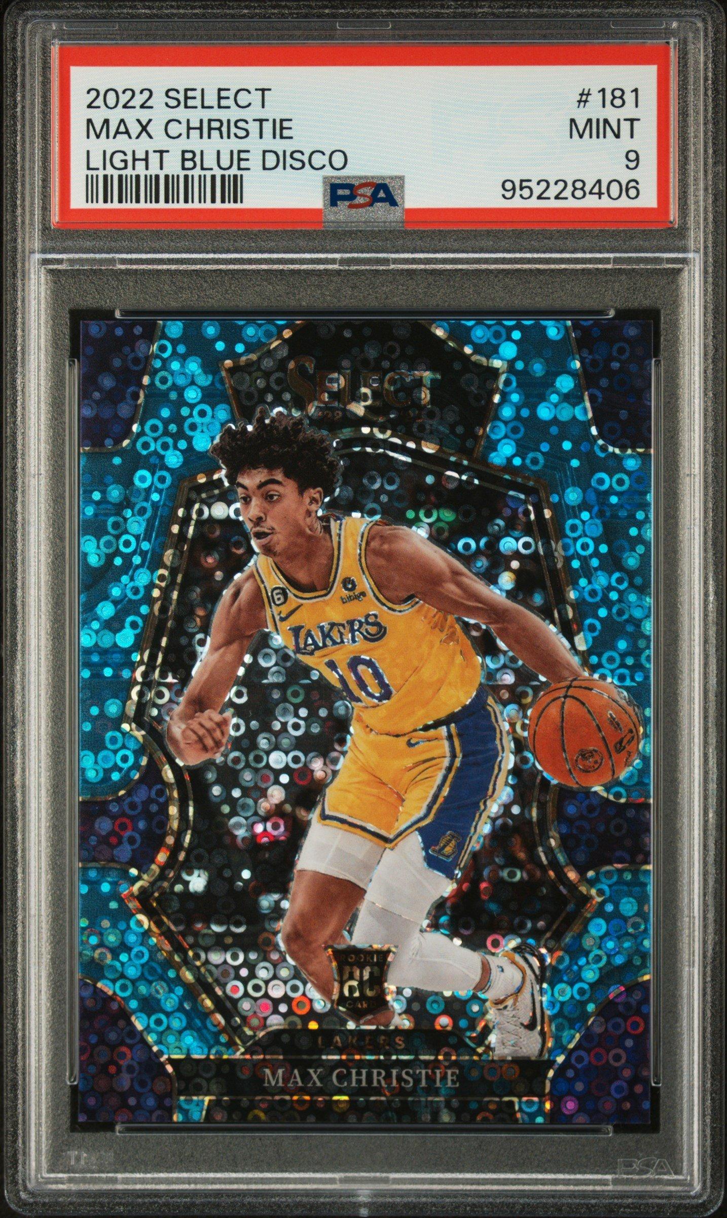 2022 Panini Select 181 Max Christie Light Blue Disco PSA 9