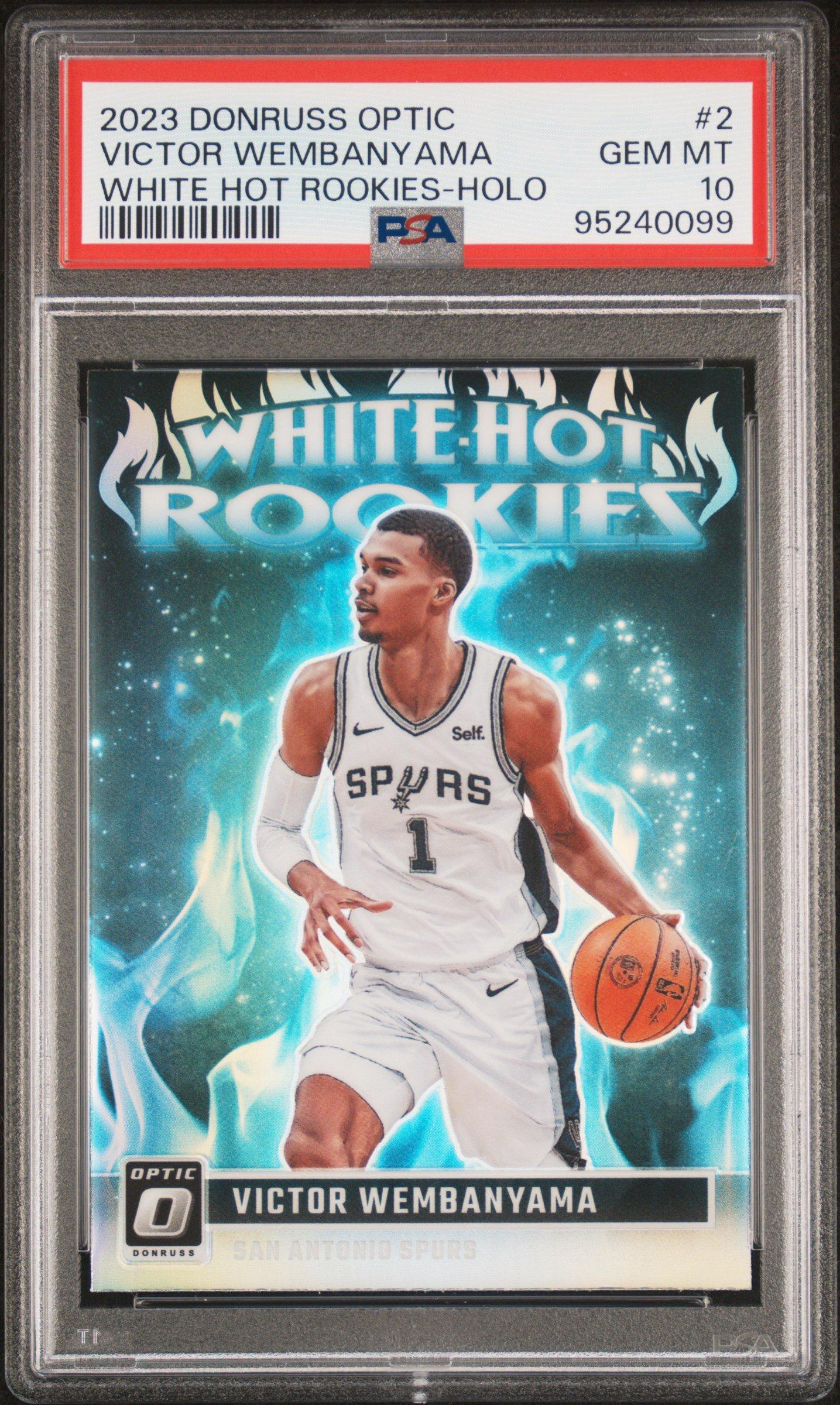 2023 Panini Donruss Optic White Hot Rookies 2 Victor Wembanyama Holo PSA 10