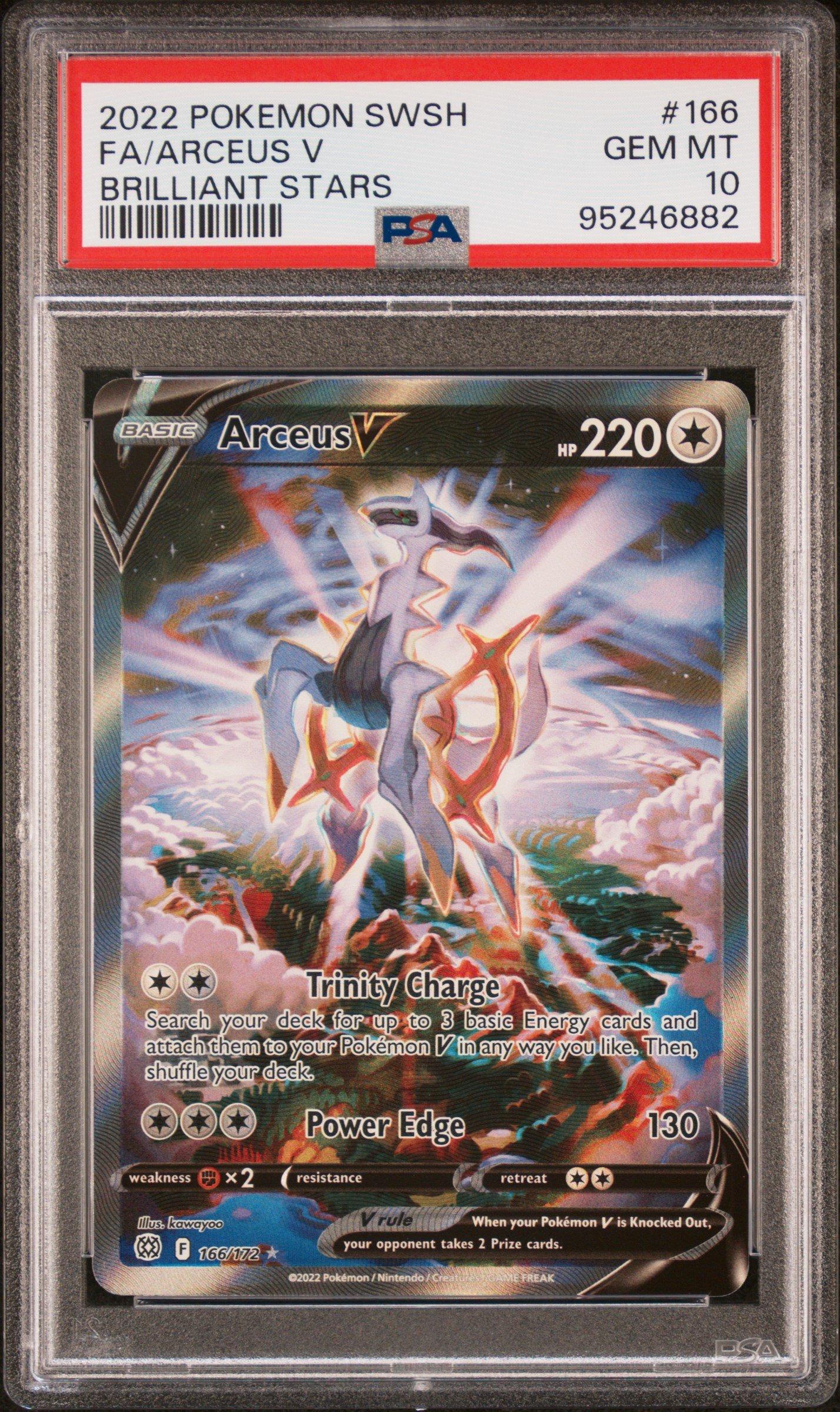 arceus v pokemon card 2022 Sword & Shield Brilliant Stars 166 Full Art/arceus PSA 10 Graded Brilliant Stars Singles Arceus V Promo SWSH204 Case
