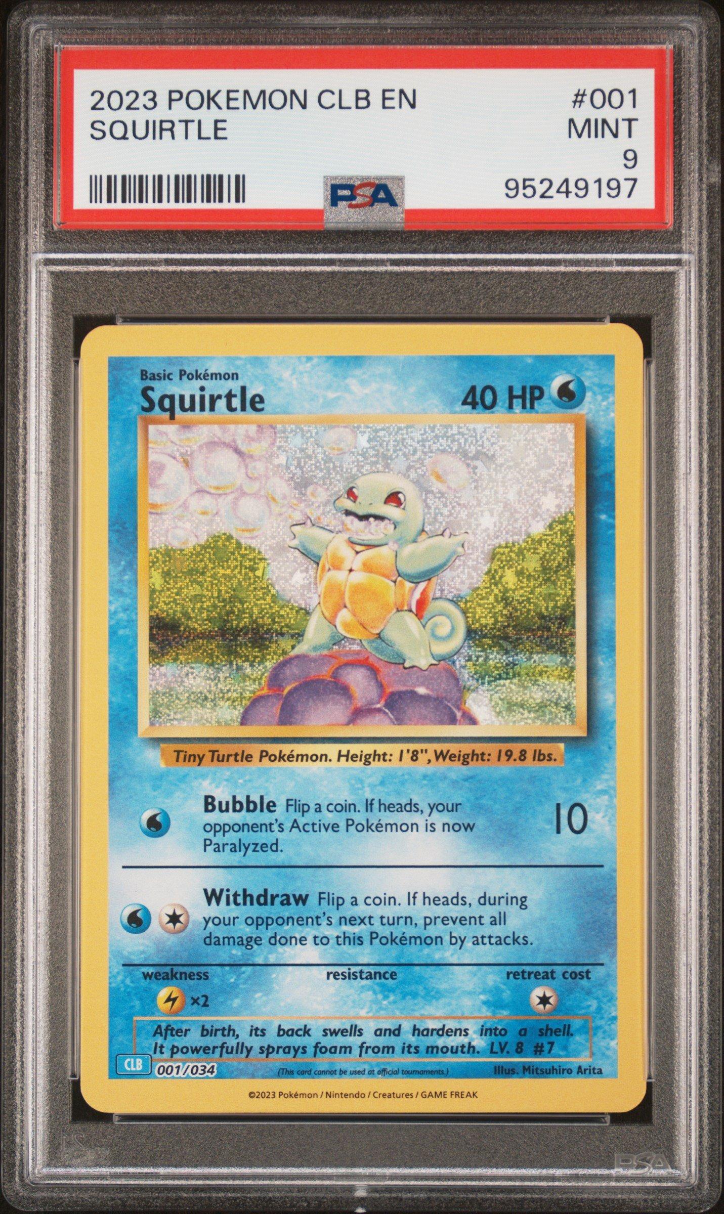 2023 Pokemon Clb-trading Card Game Classic Blastoise & Suicune Ex Deck 001  Squirtle PSA 9 Graded Card | GameStop