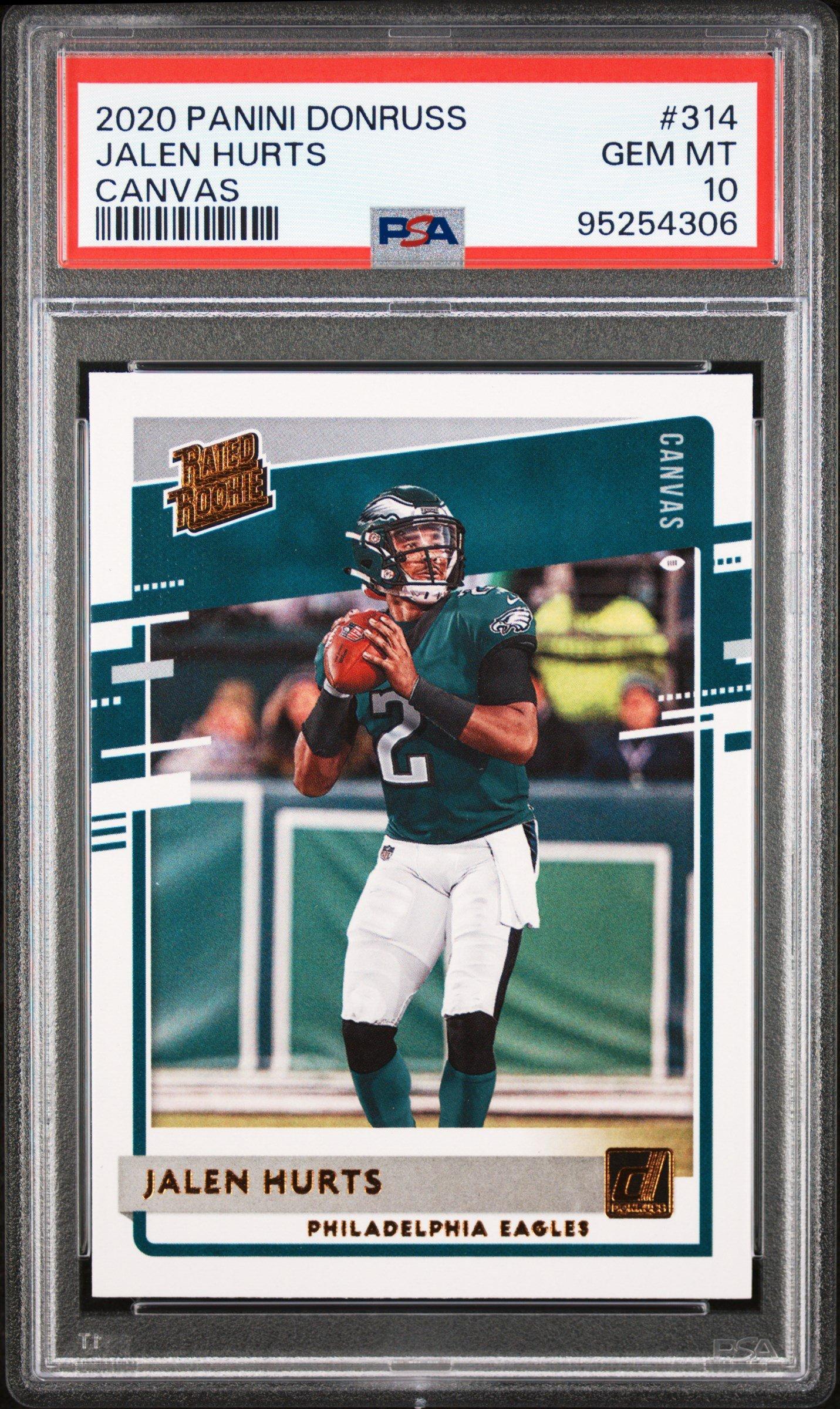 2020 Panini Donruss 314 Jalen Hurts Canvas PSA 10