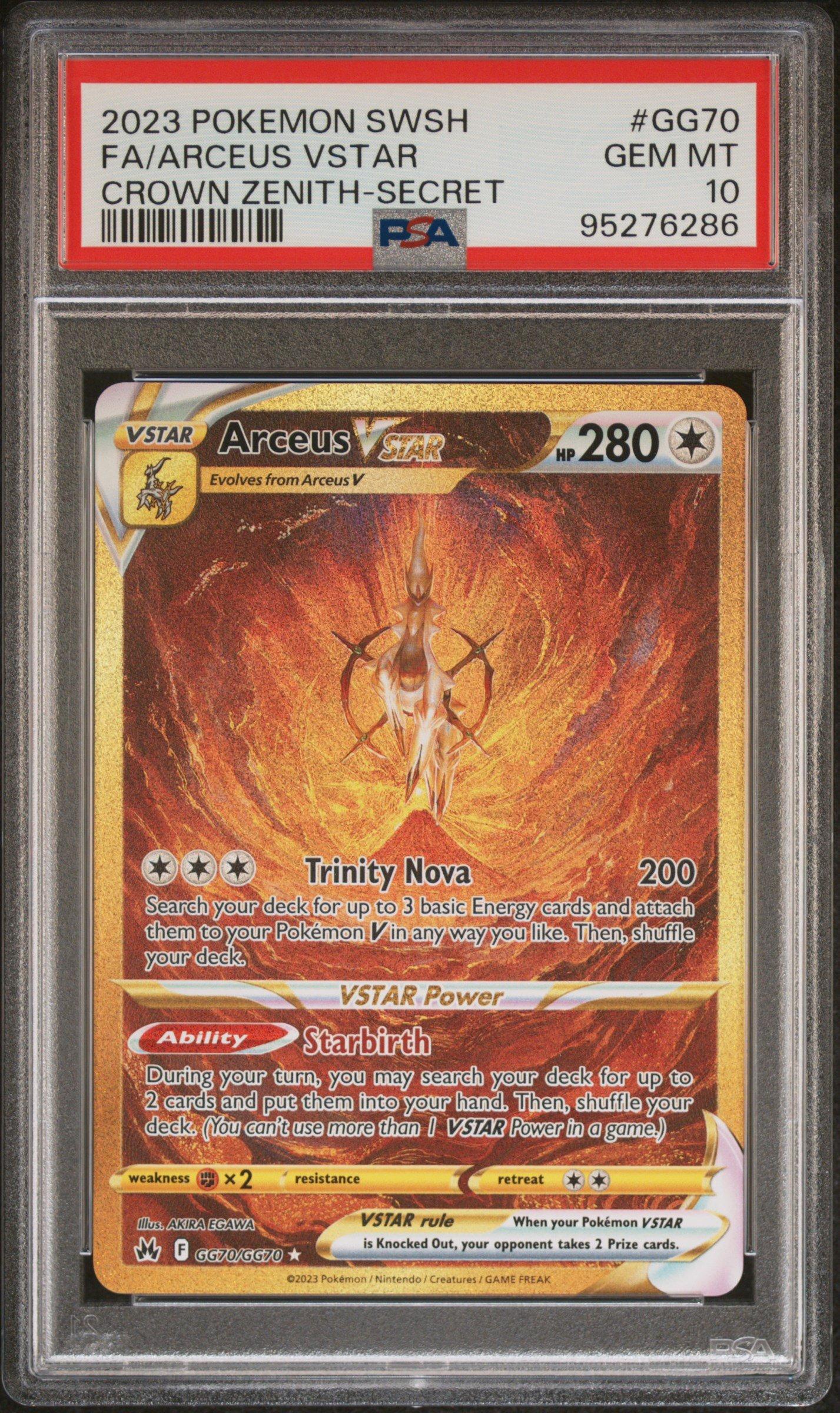 2023 Pokemon Sword And Shield Crown Zenith Gg70 Full Art/arceus