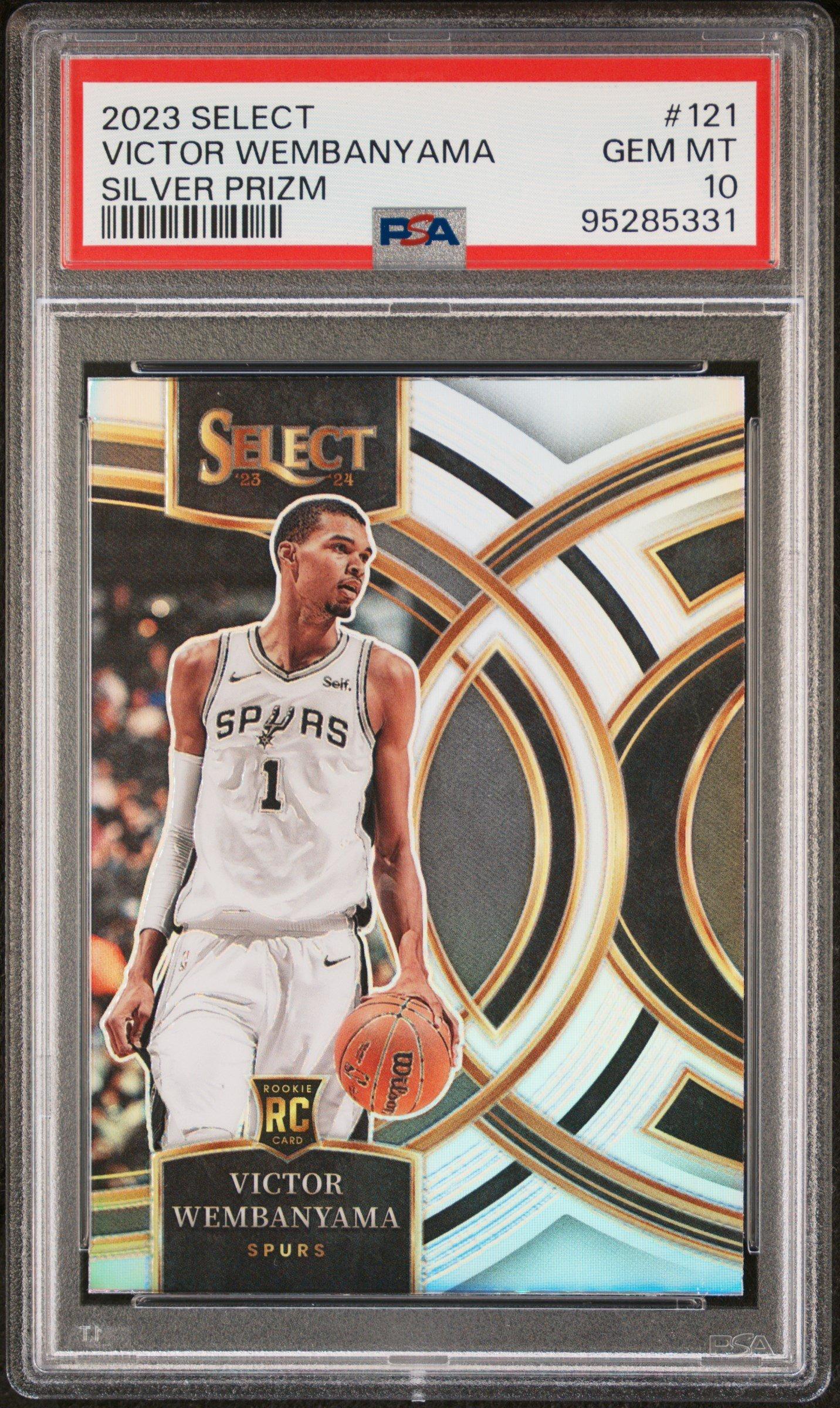 2023 Panini Select 121 Victor Wembanyama Silver Prizm PSA 10