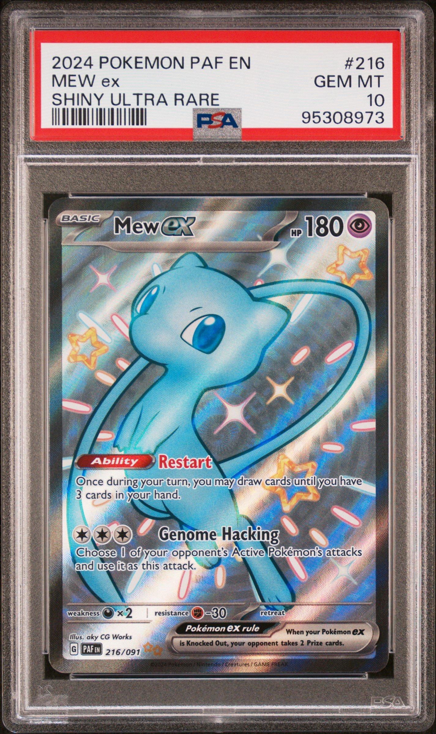 2024 Pokemon Paf En-paldean Fates 216 Mew Ex Shiny Ultra Rare PSA